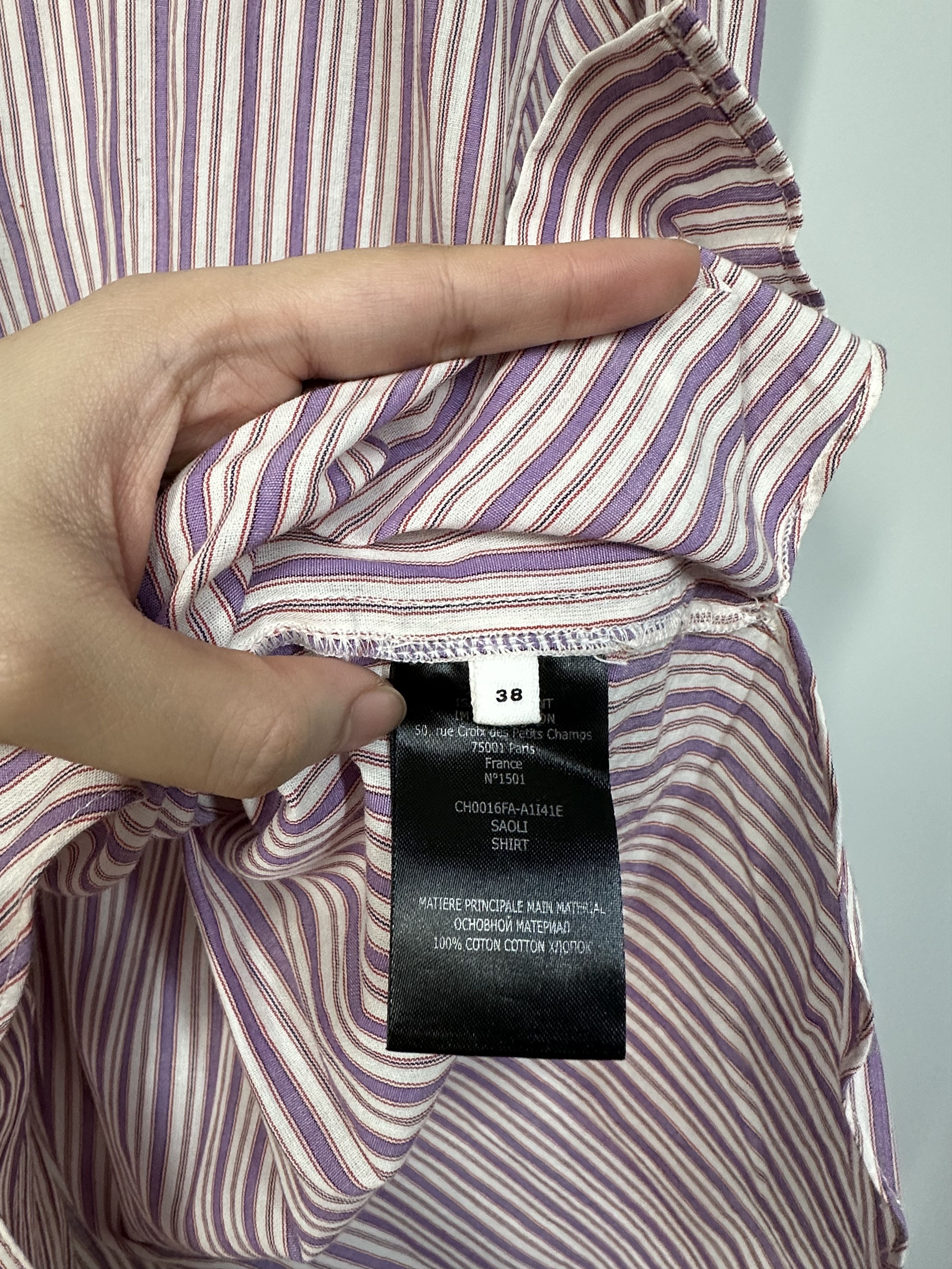 Isabel Marant Etoile Marant Etoile Saoli striped cotton shirt Size S / US 4 / IT 40 - 7 Thumbnail