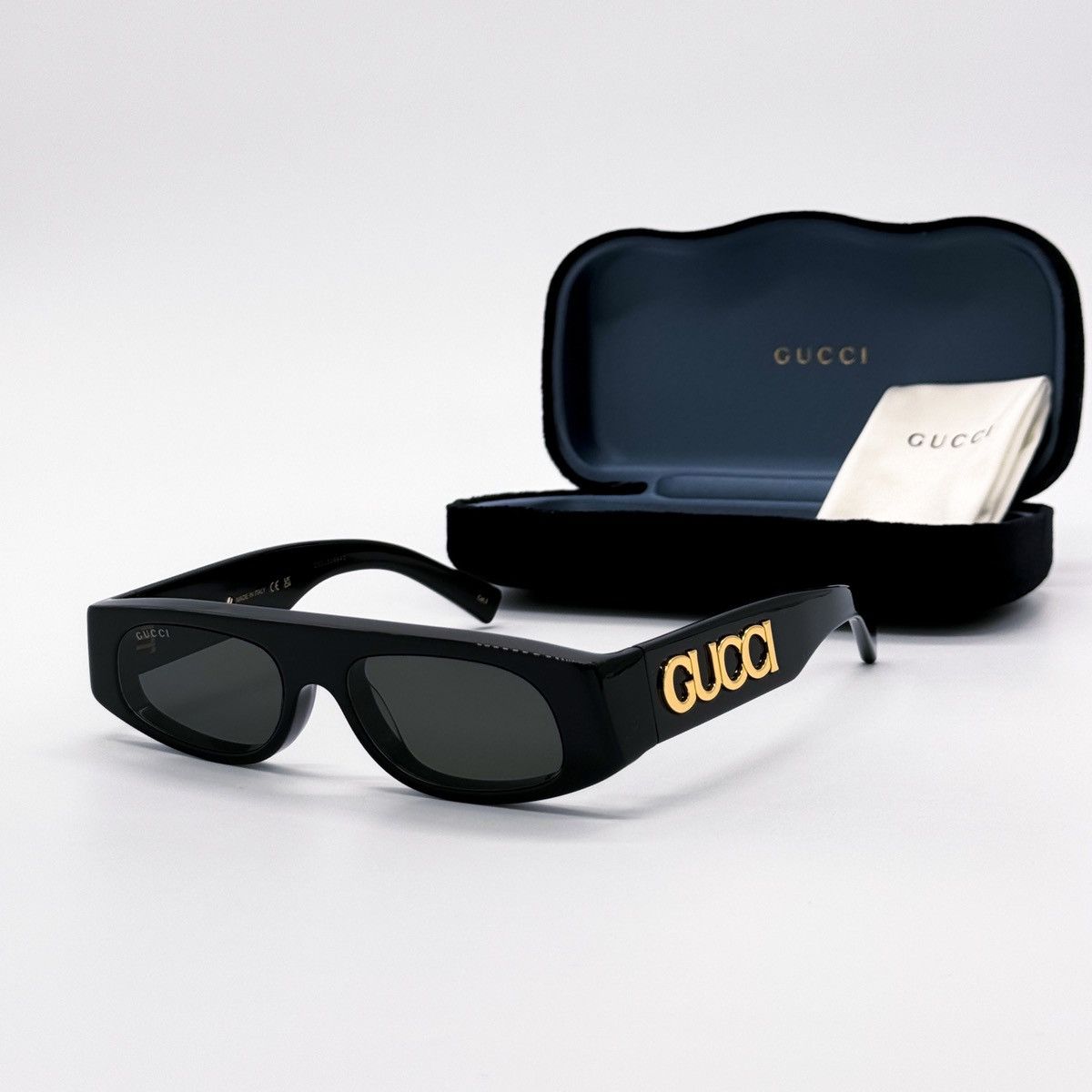 Gucci NEW GUCCI GG1771S 001 GEOMETRIC BLACK GREY WOMEN SUNGLASSES Size ONE SIZE - 3 Thumbnail