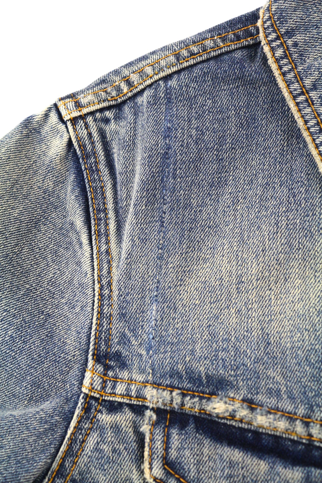 Nudie Jeans BILLY S Shimmering Indigo Ripped Polo Logo Jacket 82487 Size US S / EU 44-46 / 1 - 7 Thumbnail