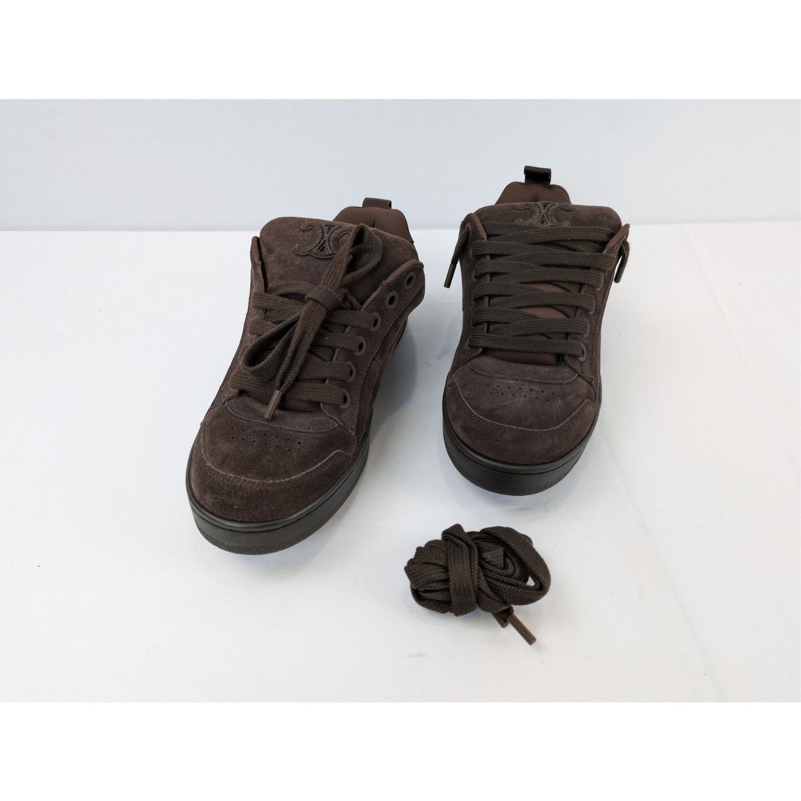 Celine o1rshd1 Suede Calfskin & Mesh Huntington Low top Sneakers Size US 10 / EU 43 - 8 Thumbnail
