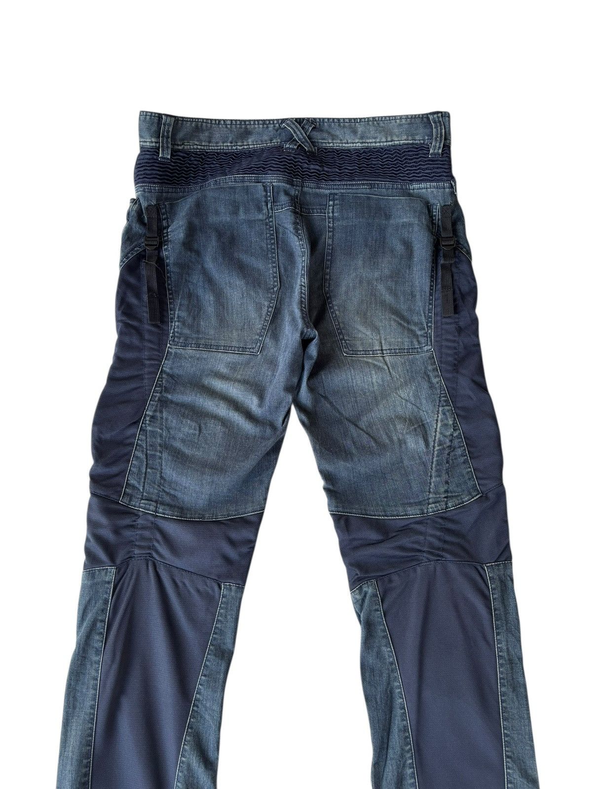 Issey Miyake 💥Vintage Moto Biker Jeans Reinforced Knee Panels Size US 32 / EU 48 - 4 Thumbnail