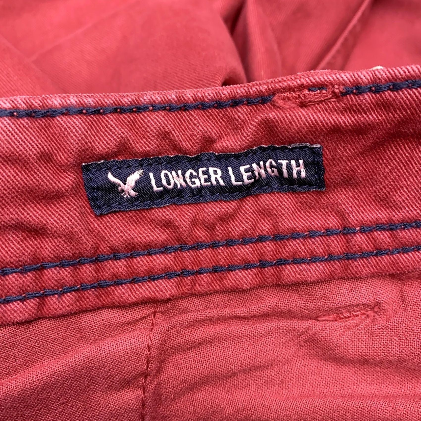 American Eagle Outfitters American Eagle Chino Short Adult 31 Red Mens New Longer Length Size US 31 - 6 Thumbnail
