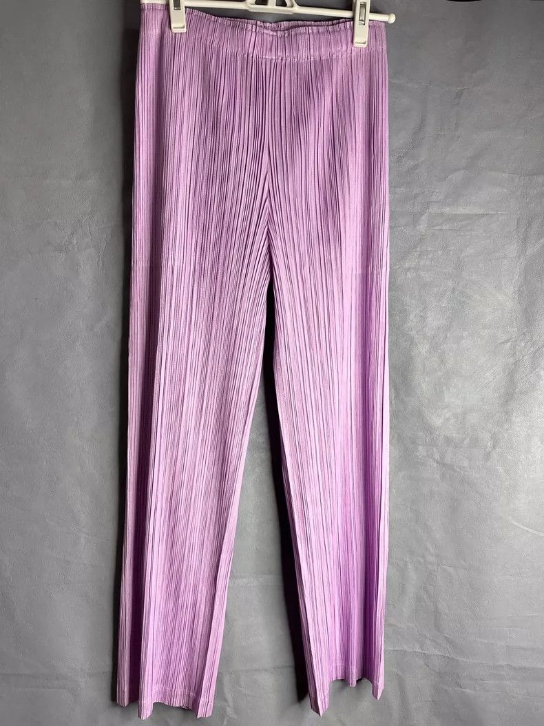Issey Miyake Issey Miyake Pleated Straight-leg Pants - dmc Size US 32 / EU 48 - 1 Thumbnail
