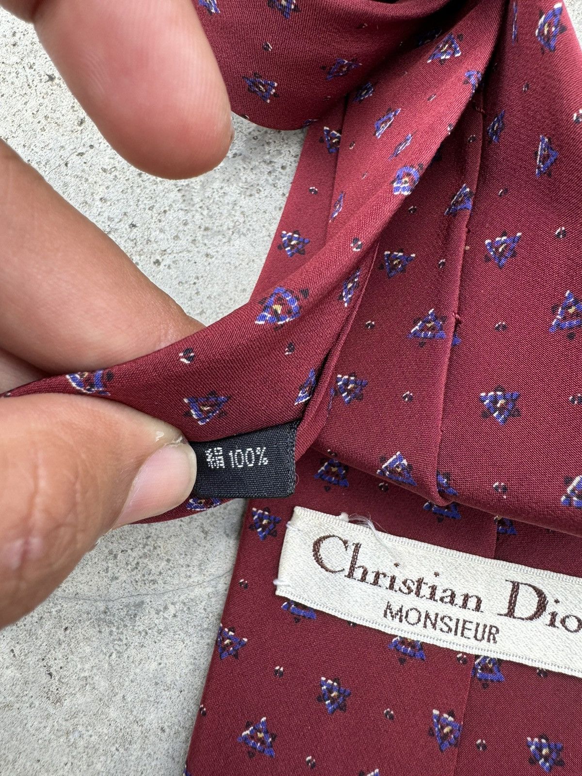 Christian Dior Monsieur × Dior Vintage Christian Dior Necktie Red Size ONE SIZE - 5 Thumbnail