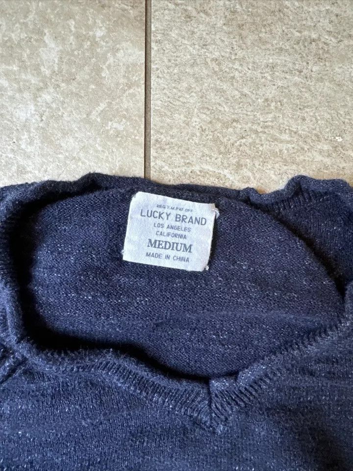 Lucky Brand cotton blend pullover sweater in heather blue excellent Size US M / EU 48-50 / 2 - 3 Thumbnail