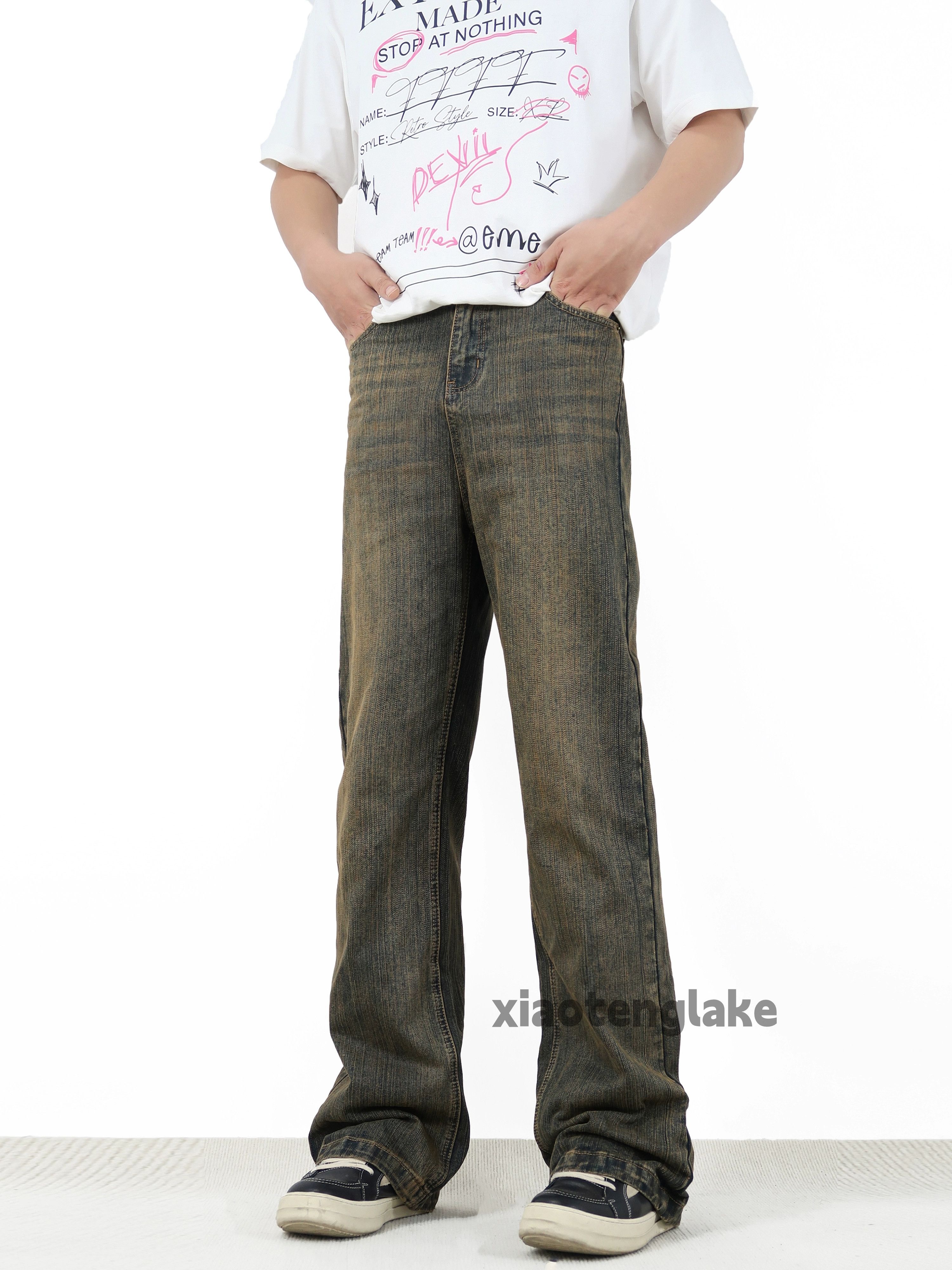 Jean × Vintage washed faded y2k skate hiphop stain yuppie jeans Size US 30 / EU 46 - 3 Thumbnail