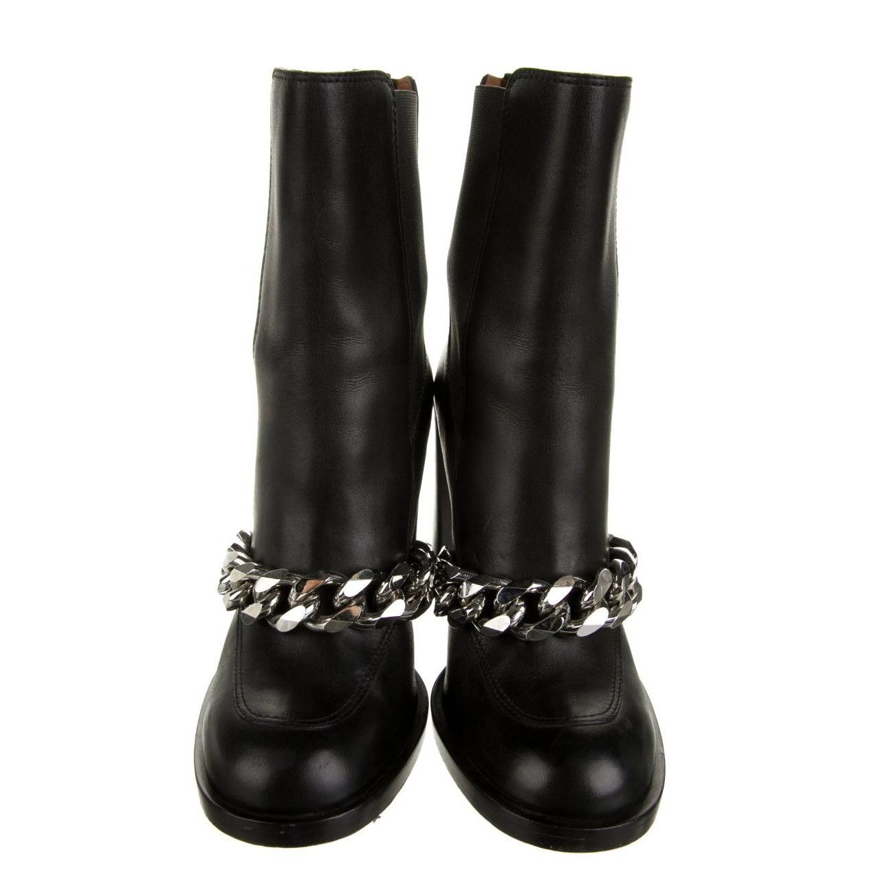 Givenchy GIVENCHY Leather Chain-Link Accents Chelsea Boots Size: 7 | Size US 7 / IT 37 - 3 Thumbnail