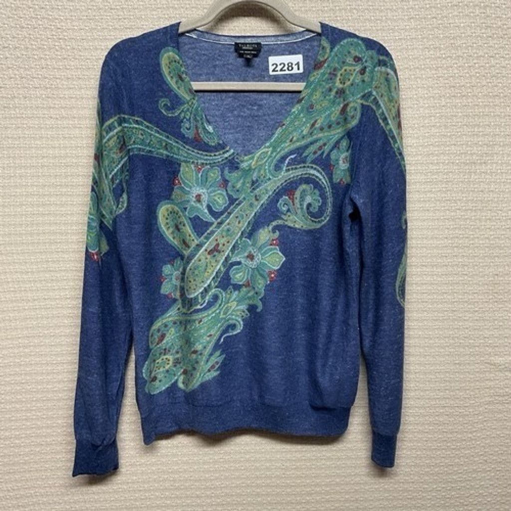 Talbots Talbots Pastel Merino Wool V-Neck Sweater Pullover Women L Size L / US 10 / IT 46 - 6 Thumbnail