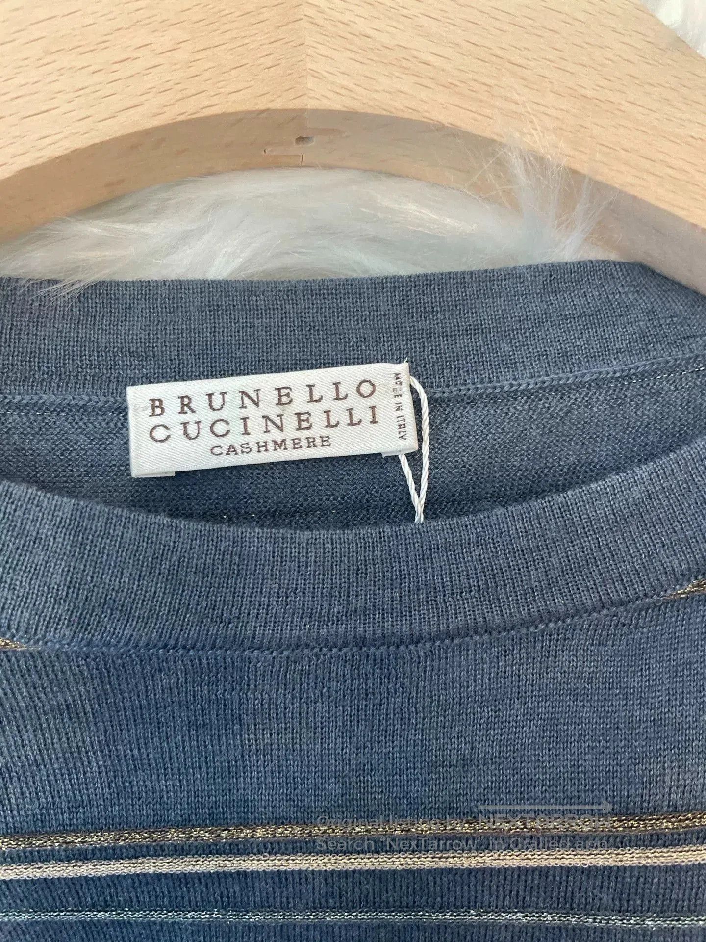 Brunello Cucinelli Brunello Cucinelli Blue Cashmere Sweater. Size US L / EU 52-54 / 3 - 3 Thumbnail