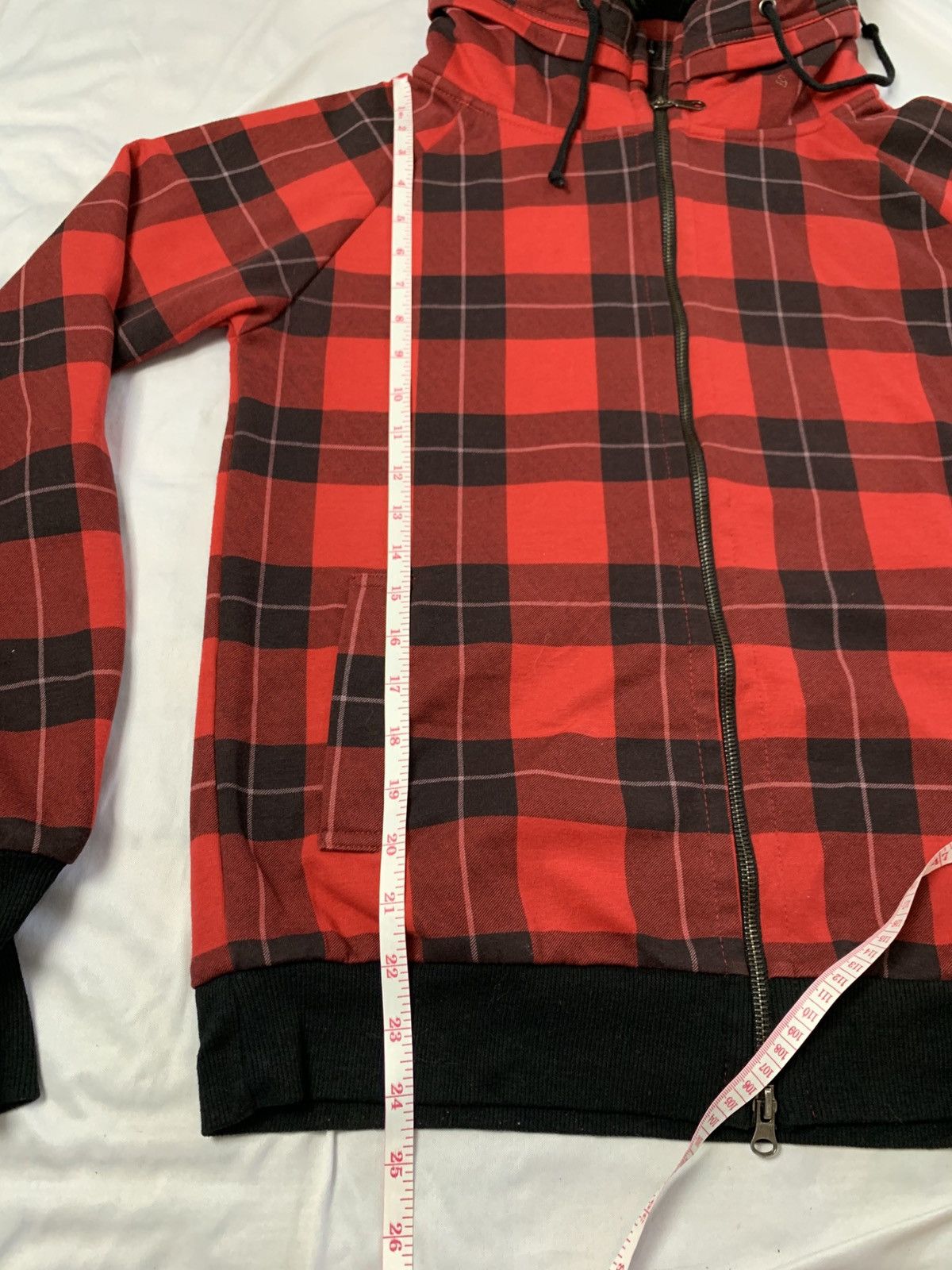 GOSTAR DE FUGA Fur hoodie tartan jungle strom punk grunge Size US L / EU 52-54 / 3 - 6 Thumbnail