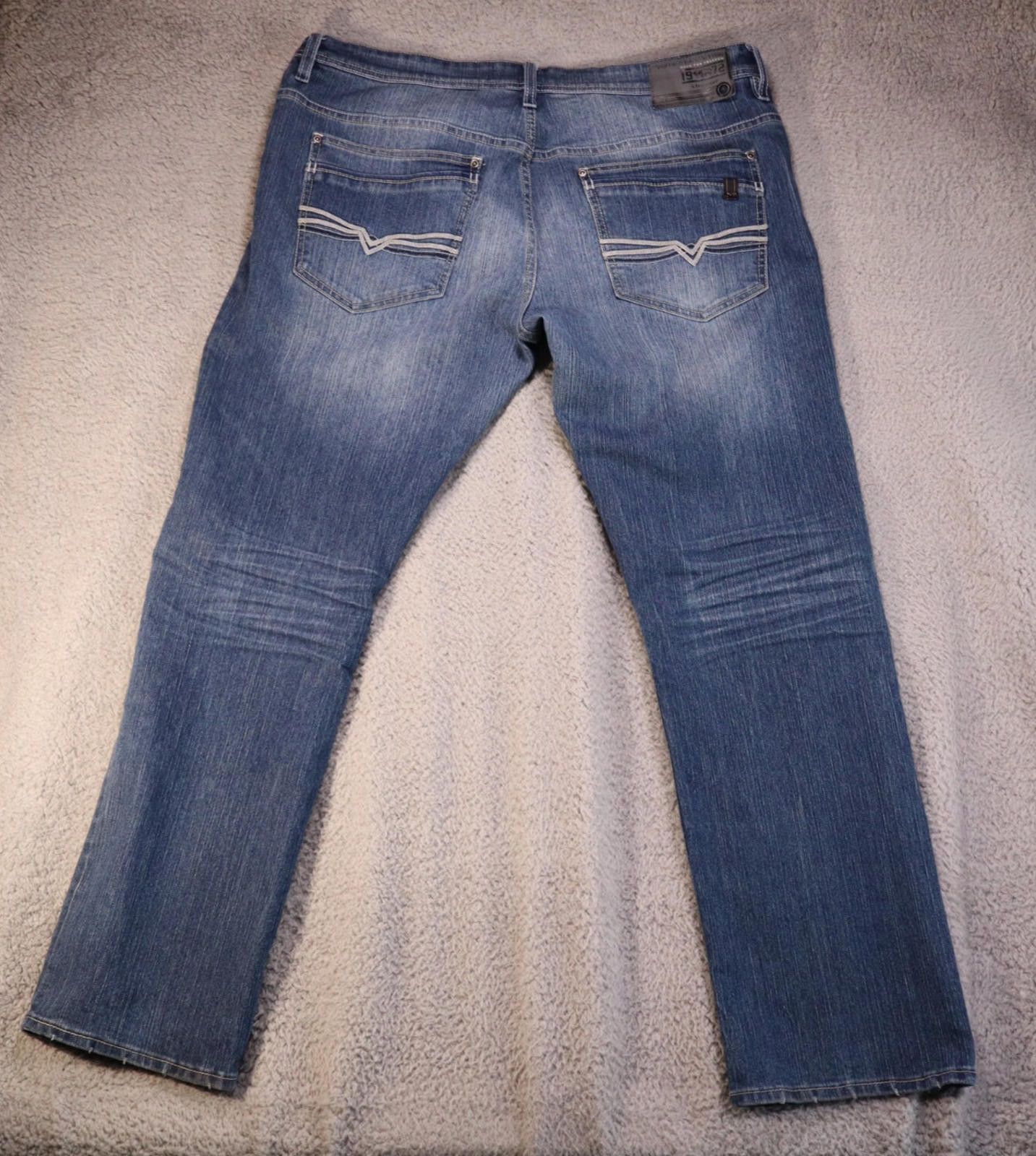 Designer Buffalo David Bitton Evan-X Slim Stretch Jean 38x30 blue Size US 38 / EU 54 - 2 Thumbnail