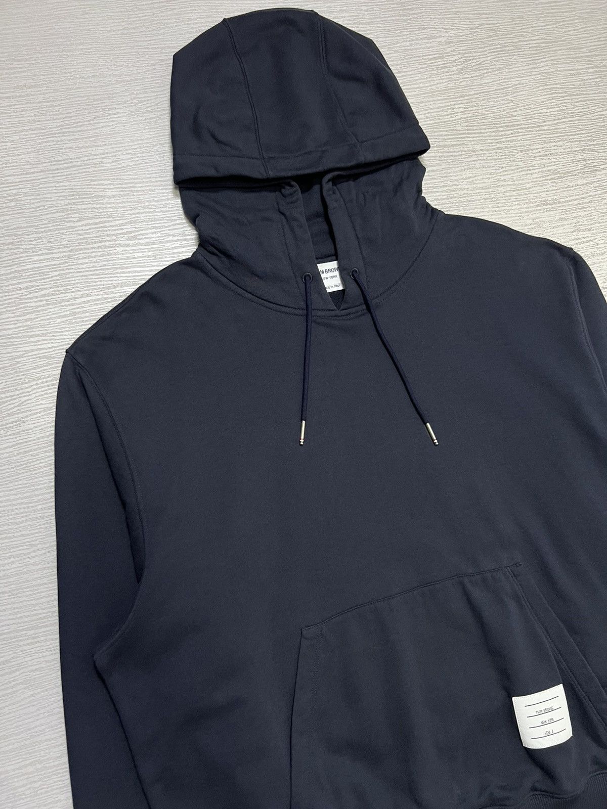 Thom Browne Thom Browne - Navy Blue Pullover Hoodie Size US L / EU 52-54 / 3 - 5 Thumbnail