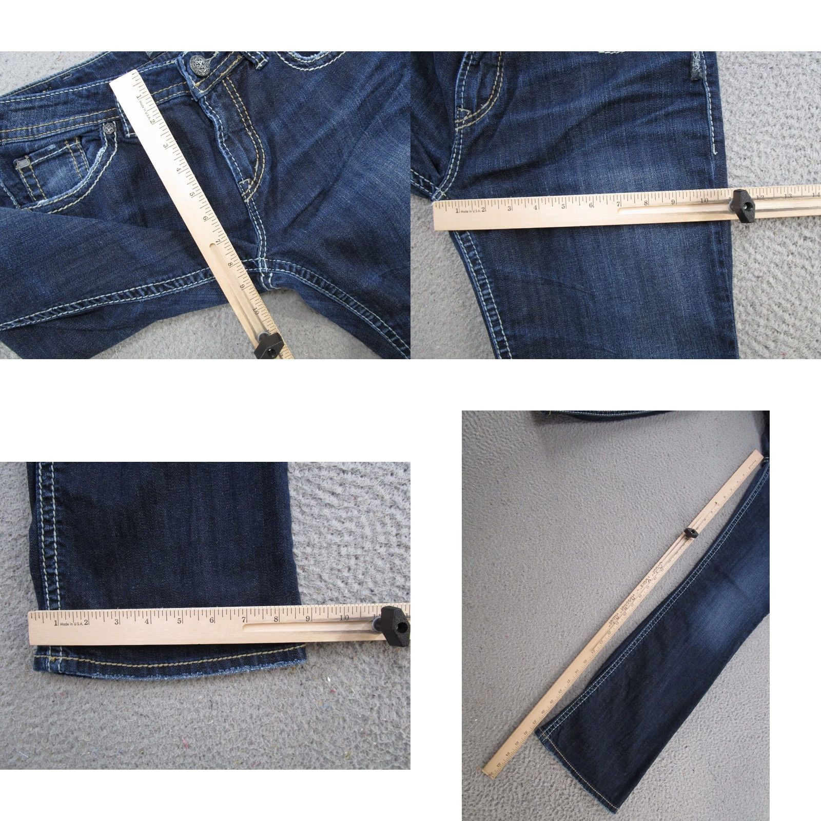 Silver Jeans Co. Silver Jeans Co Natsuki Blue Stretch Denim Jeans Womens Size 31 Regular - Bootcut, 5-Pocket, Denim, ZIP, Dark, VTG Size 24" / US 00 / IT 34 - 8 Thumbnail