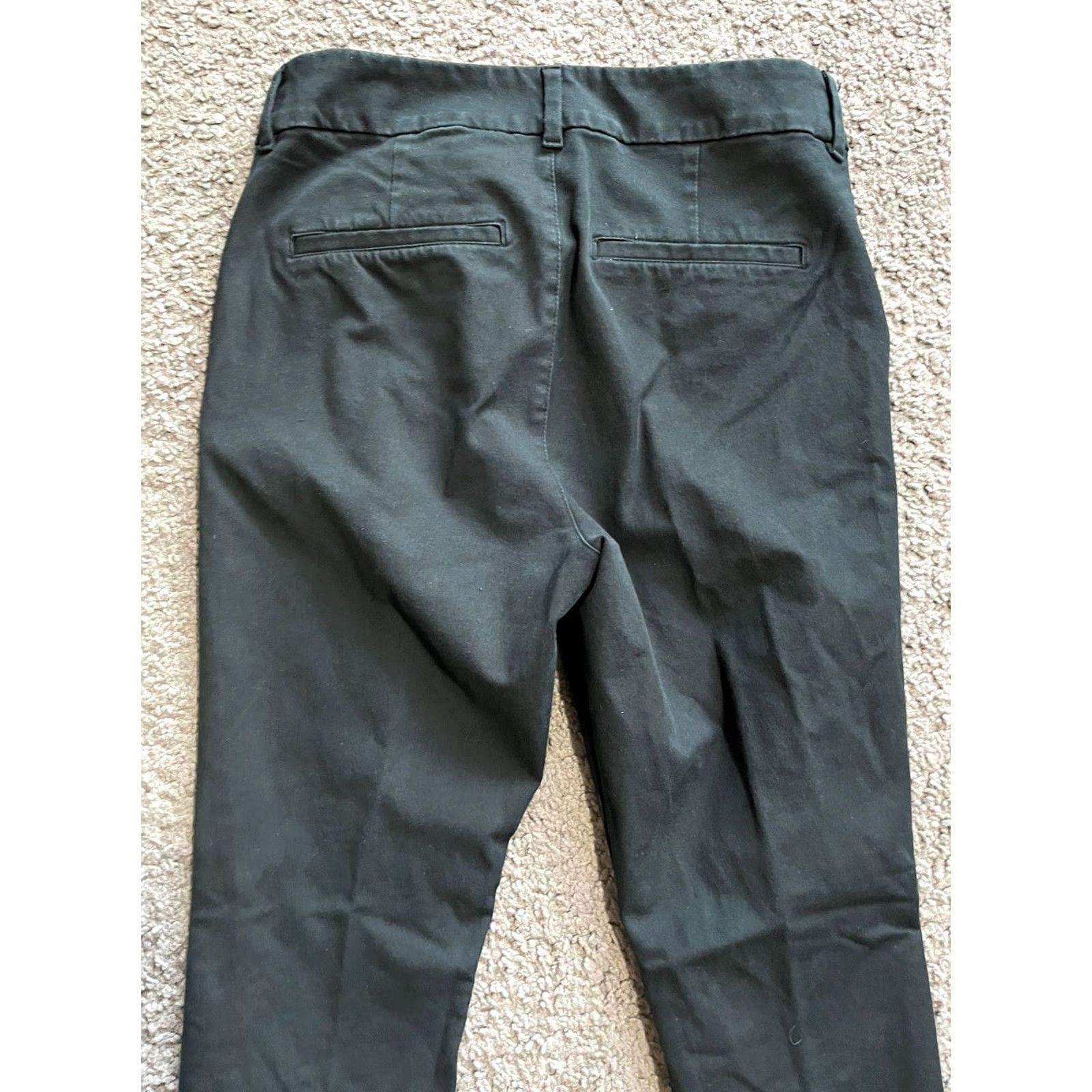 Old Navy Old Navy Black Pixie High-Rise Ankle Pants Women 4 Pockets Slim Regular Size 4, White, Cotton Blend, Zip, Flat Front, Machine Washable Size 27" / US 4 / IT 40 - 4 Thumbnail