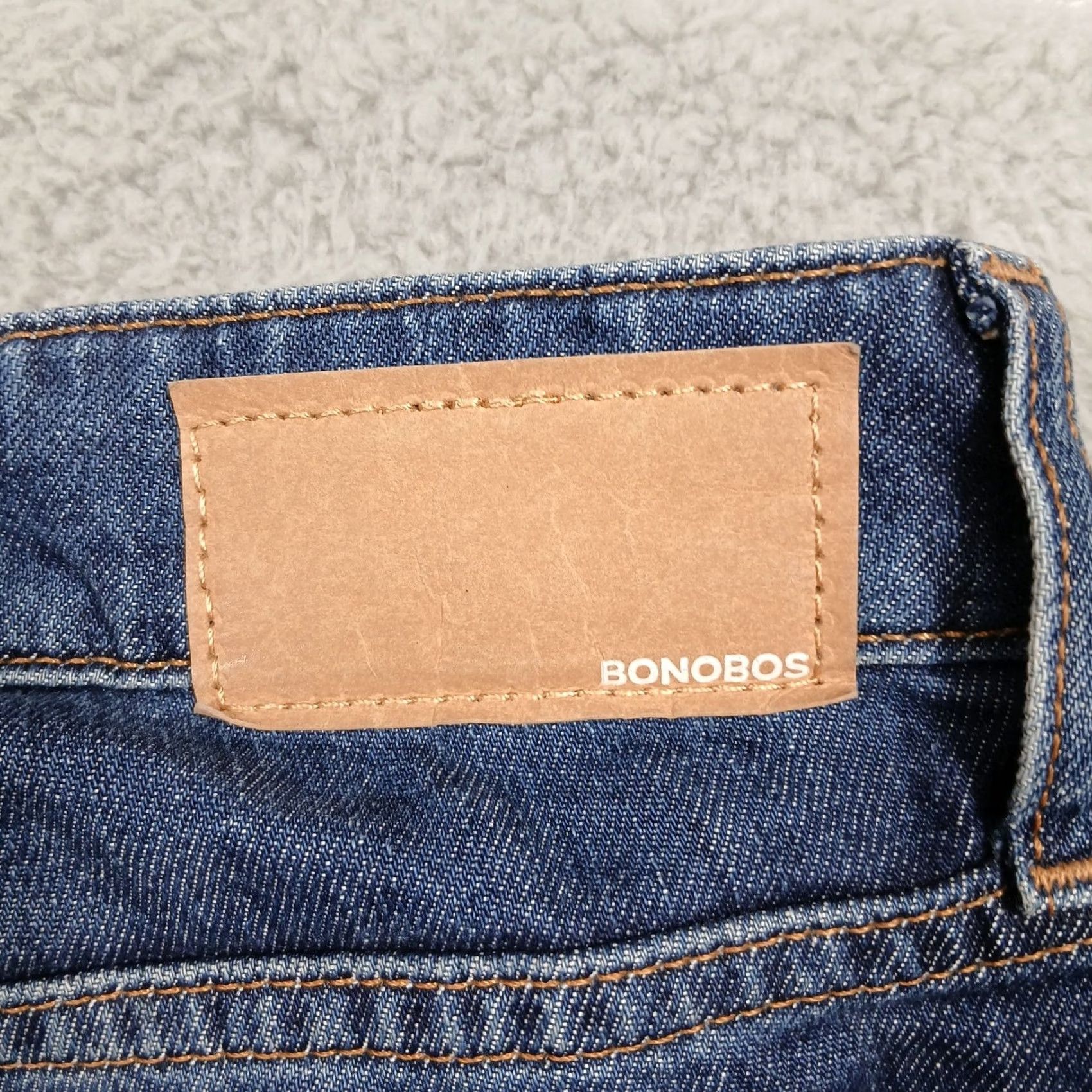 Bonobos Bonobos Premium Cotton Denim Jeans Dark Wash Men's 33x28 Size US 33 - 4 Thumbnail
