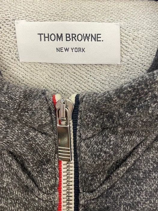 Thom Browne Thom Browne Gray striped zipper jacket 2505-Nextarrow Size US S / EU 44-46 / 1 - 6 Thumbnail