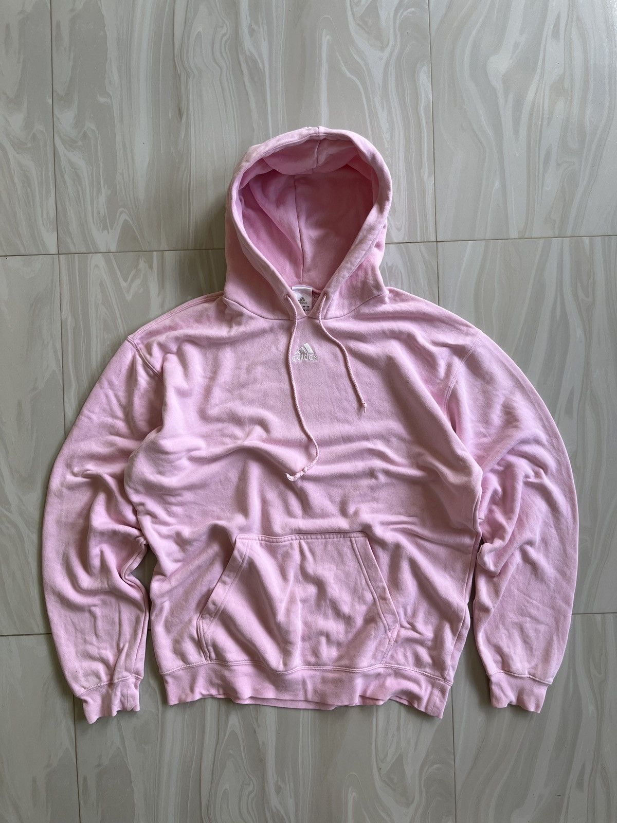 image of Adidas Mini Logo Hoodies in Pink, Men's (Size Large)