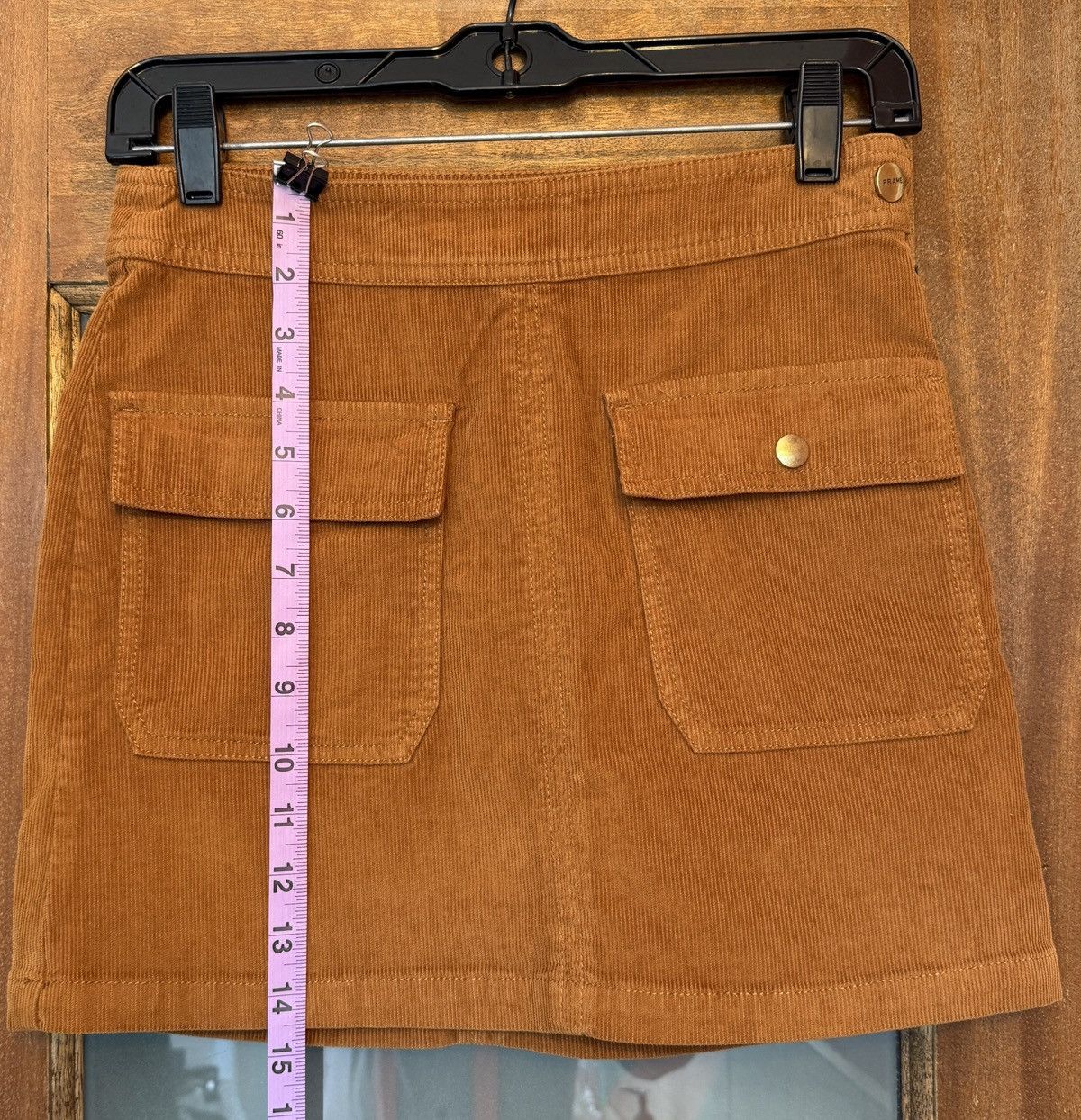 Frame Frame Denim Le Bardot Tobacco Corduroy Fall Mini Skirt Size 23" - 9 Thumbnail