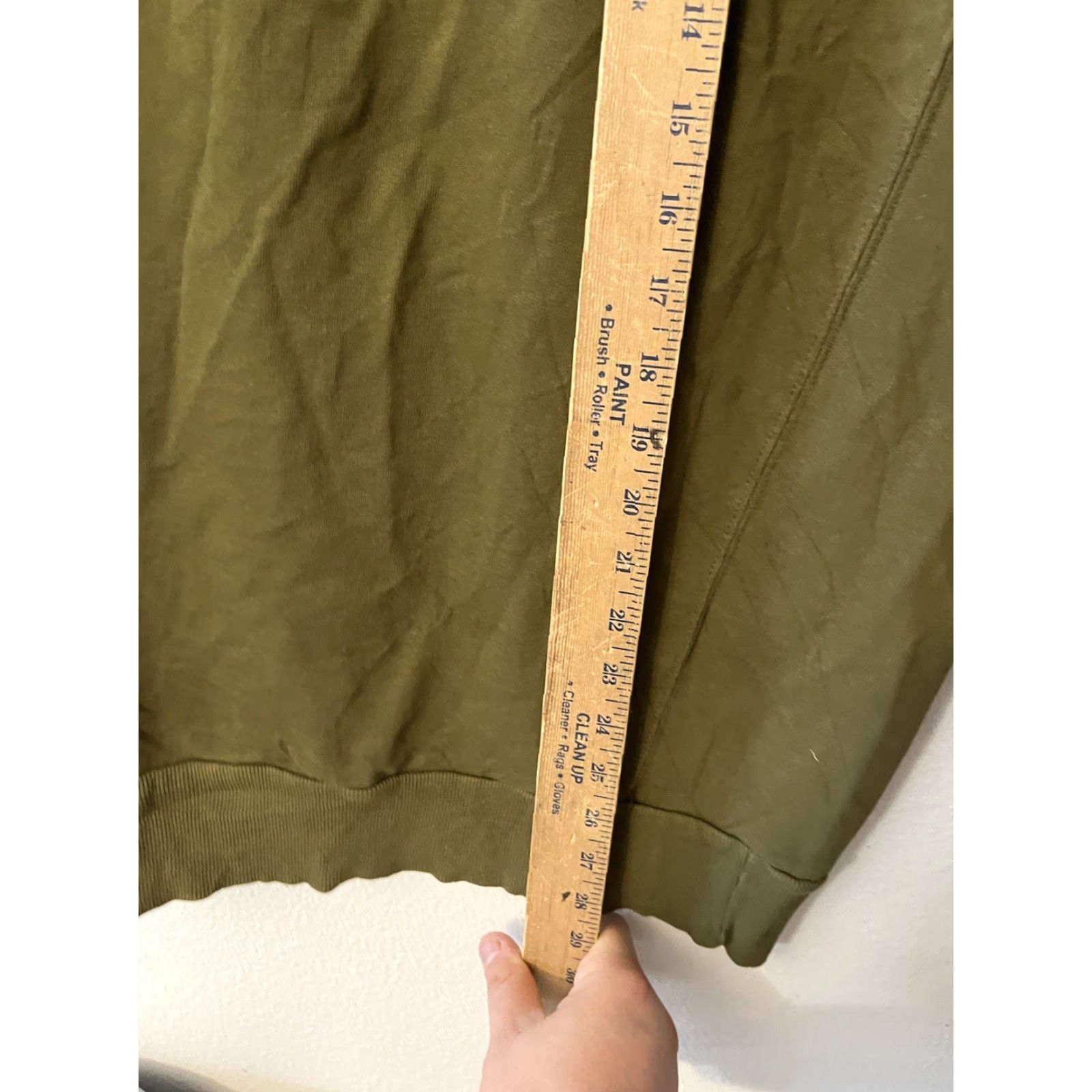 Zara VINTAGE Zara Sweatshirt Womens Small Army Green Long Sleeve Pullover Crewneck Casual Activewear Size S / US 4 / IT 40 - 4 Thumbnail