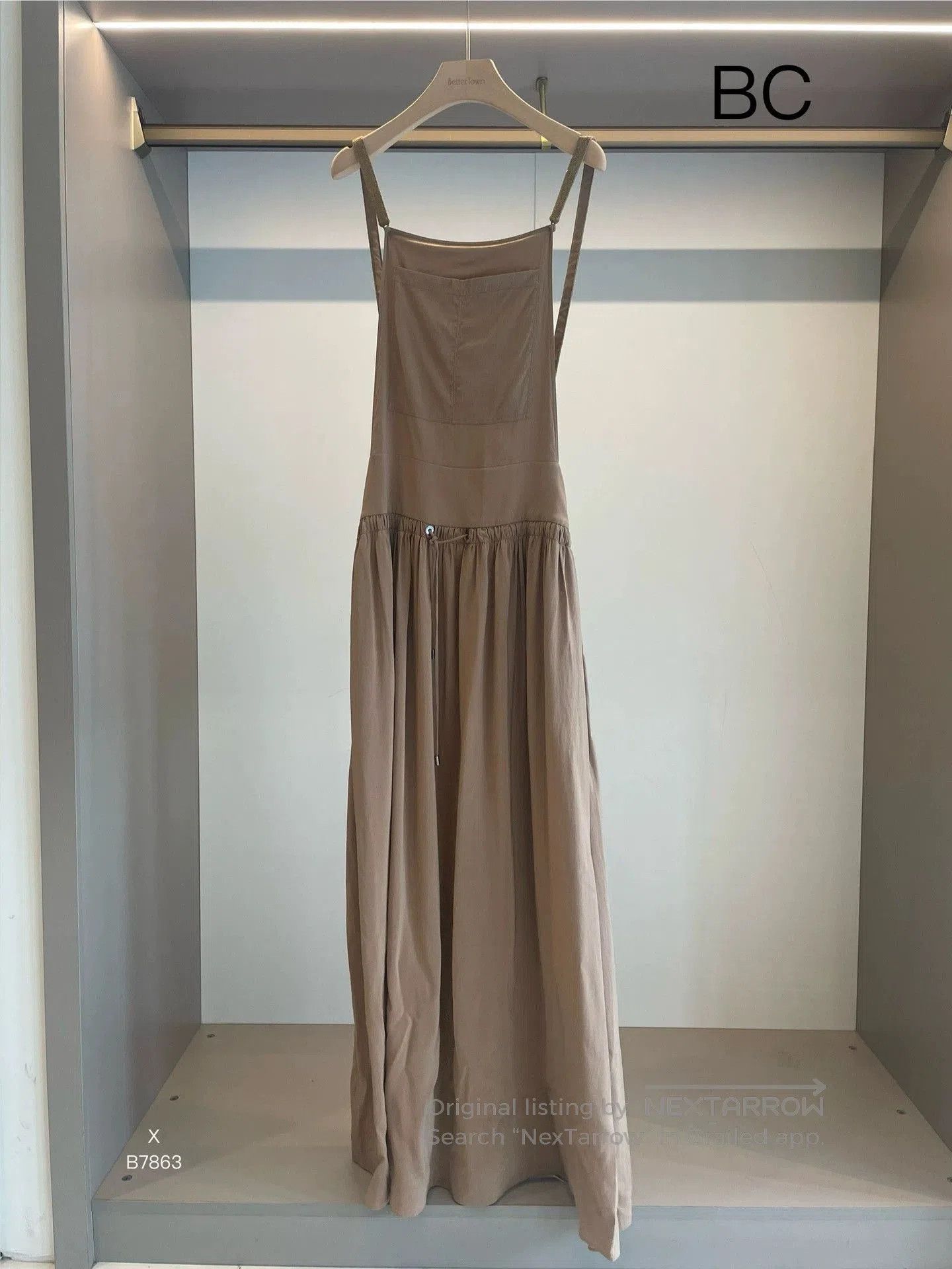 Brunello Cucinelli Khaki Overall Dress M.