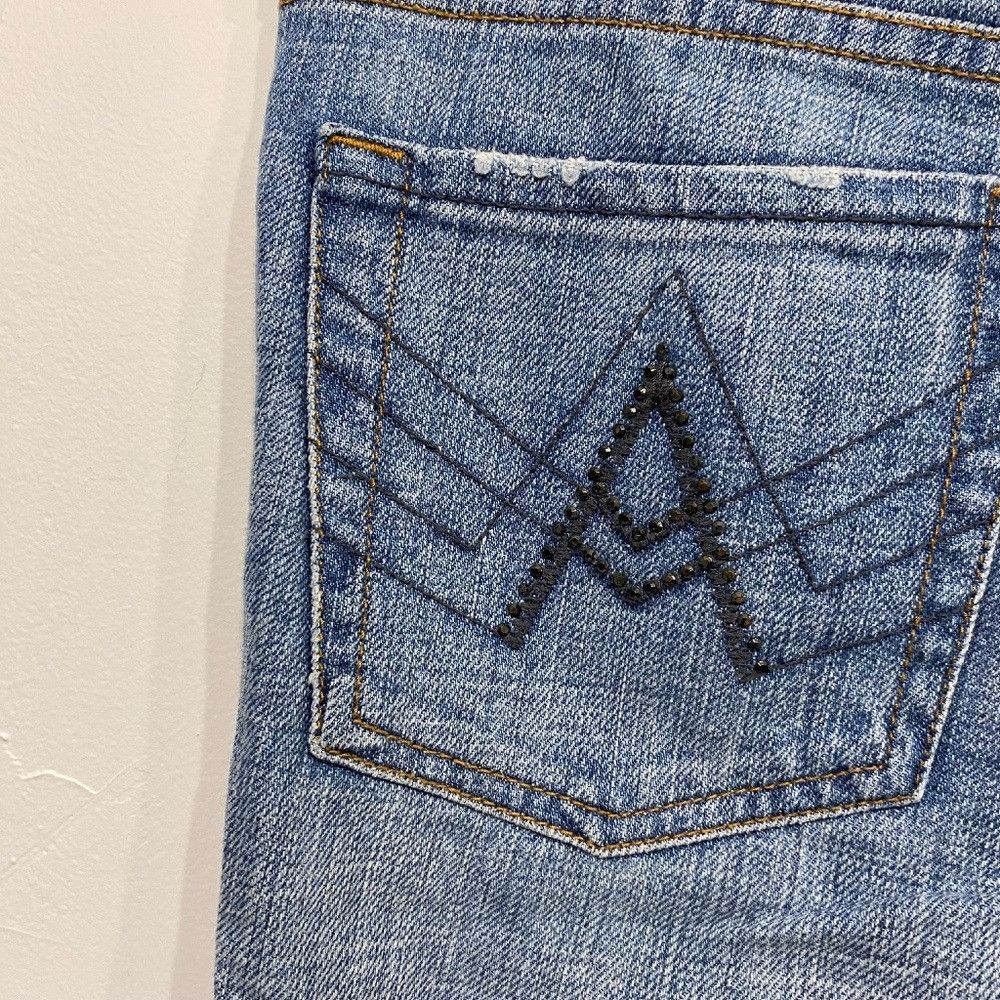 7 For All Mankind 7 For All Mankind Low Rose Flare Embellished Pocket Jeans 28 Size 27" / US 4 / IT 40 - 4 Thumbnail