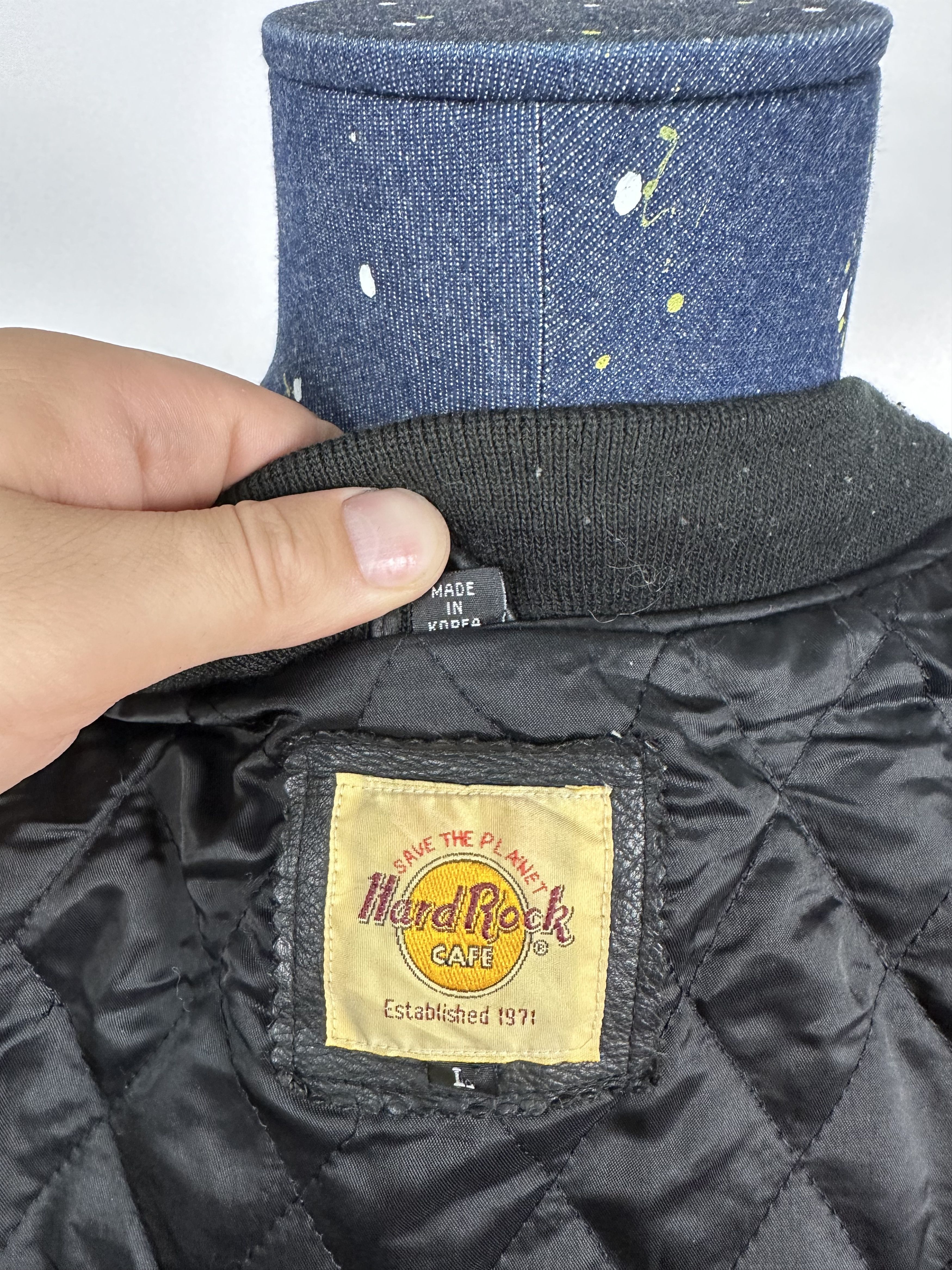 Grailed × Hard Rock Cafe × Vintage Hard Rock Cafe Varsity Bomber Jacket Vancouver Wool Leather Size US L / EU 52-54 / 3 - 13 Thumbnail