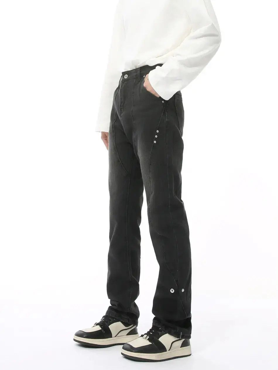 Japanese Brand Retro loose straight leg high street jeans Size US 32 / EU 48 - 3 Thumbnail