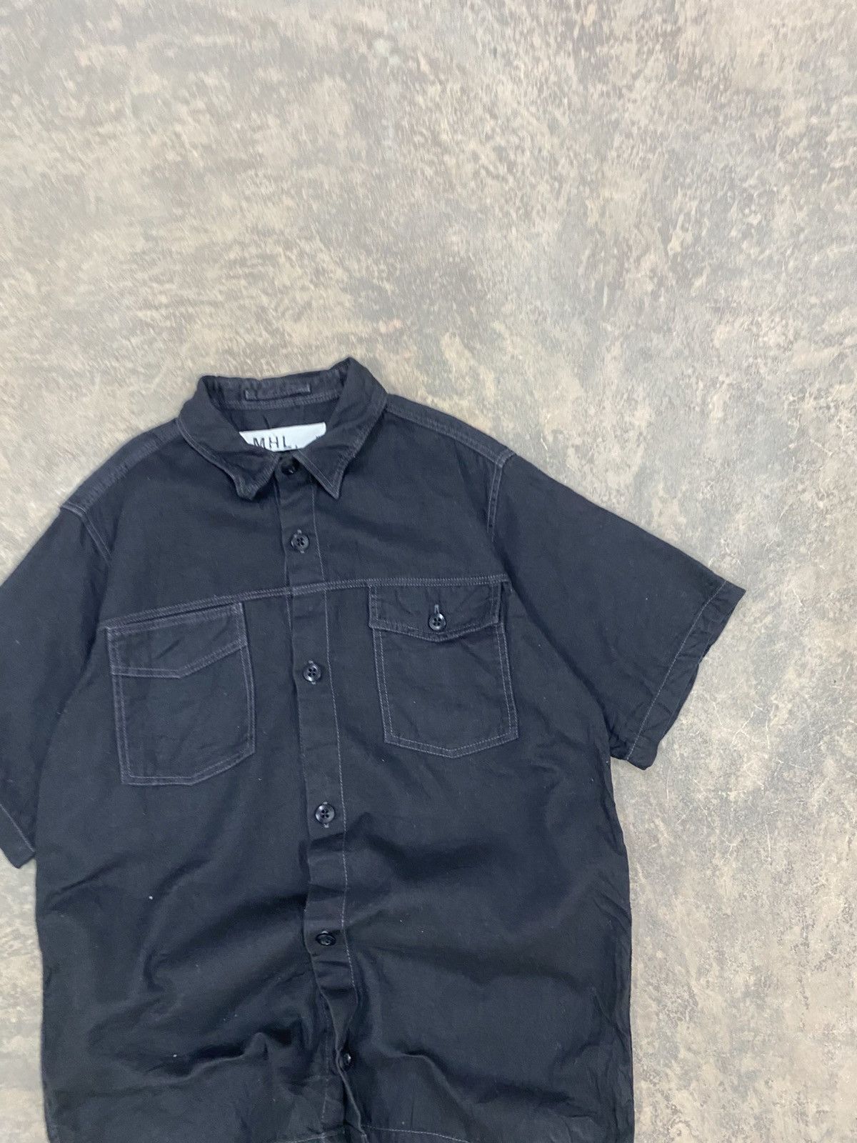 Margaret Howell MHL WORK SHIRT BLACK Size US M / EU 48-50 / 2 - 4 Thumbnail