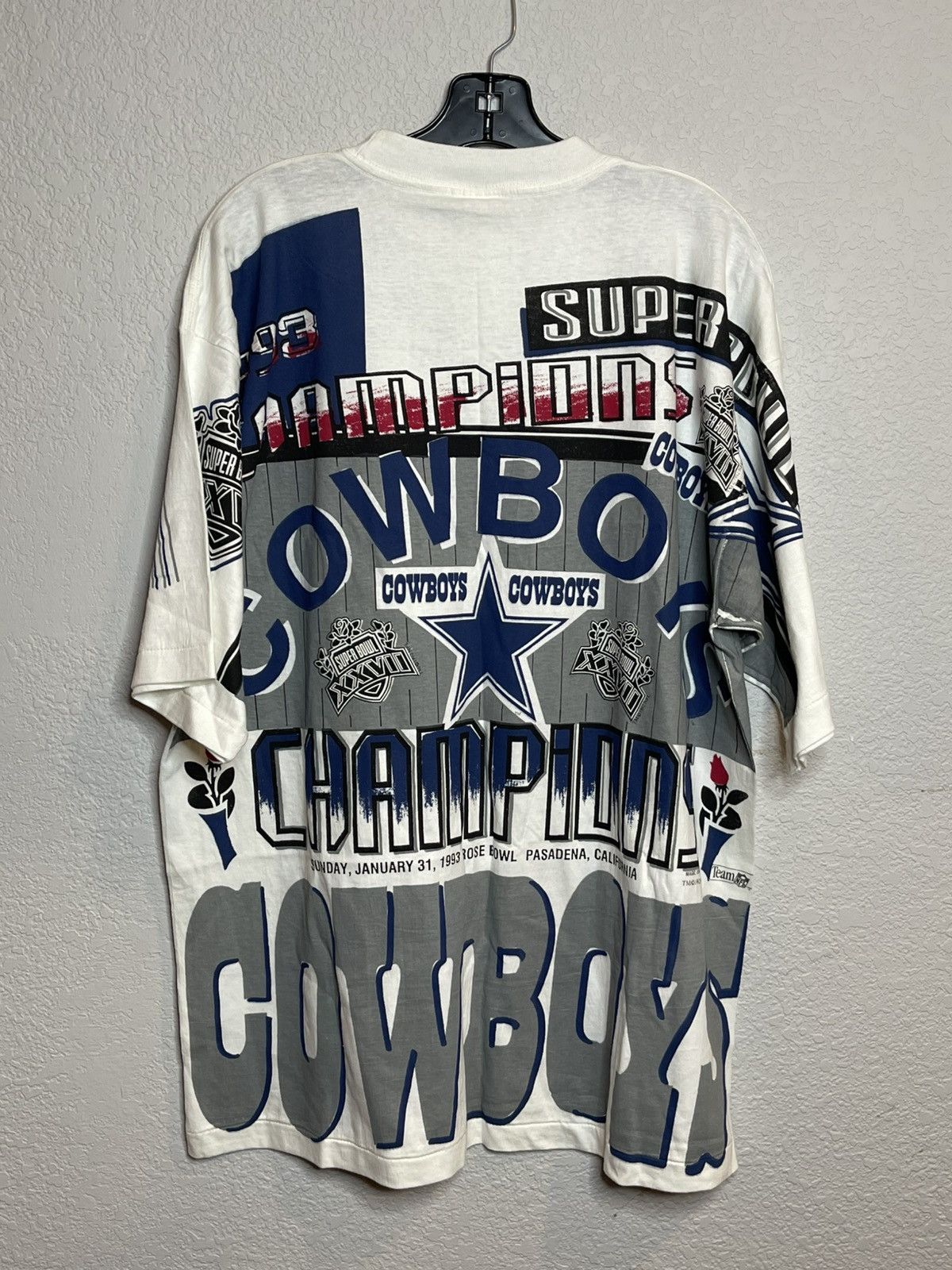 Other Vtg 93 Dallas Cowboys Super Bowl AOP T Shirt Single Stitch Size US XXL / EU 58 / 5 - 1 Thumbnail