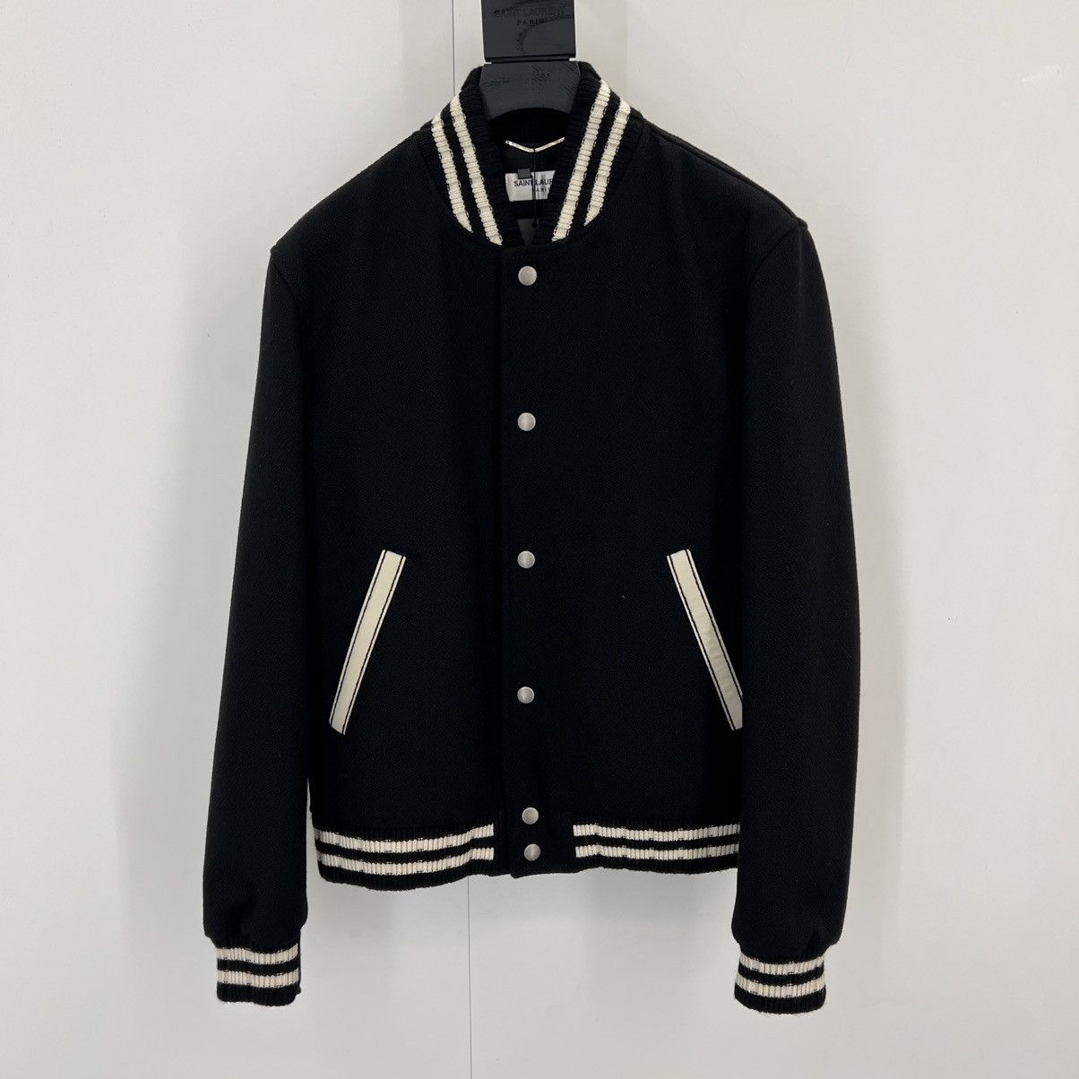 Saint Laurent Paris Saint Laurent Wool Varsity Jacket in Large Size US L / EU 52-54 / 3 - 1 Thumbnail