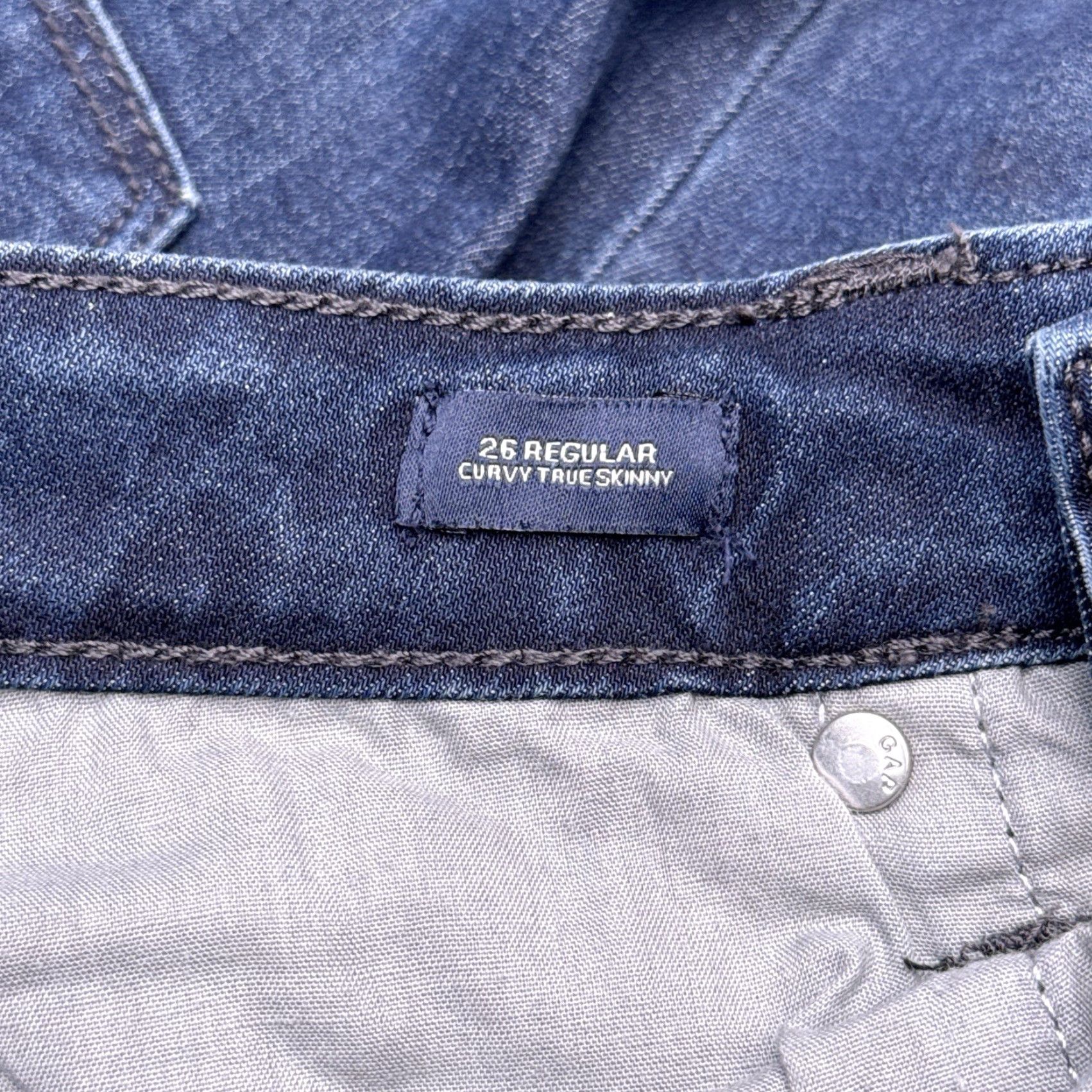 Gap Gap Jeans Womens 26 Slim Skinny Mid Rise Stretch Denim 5-Pocket Blue Vintage No N/A Size 26" / US 2 / IT 38 - 5 Thumbnail