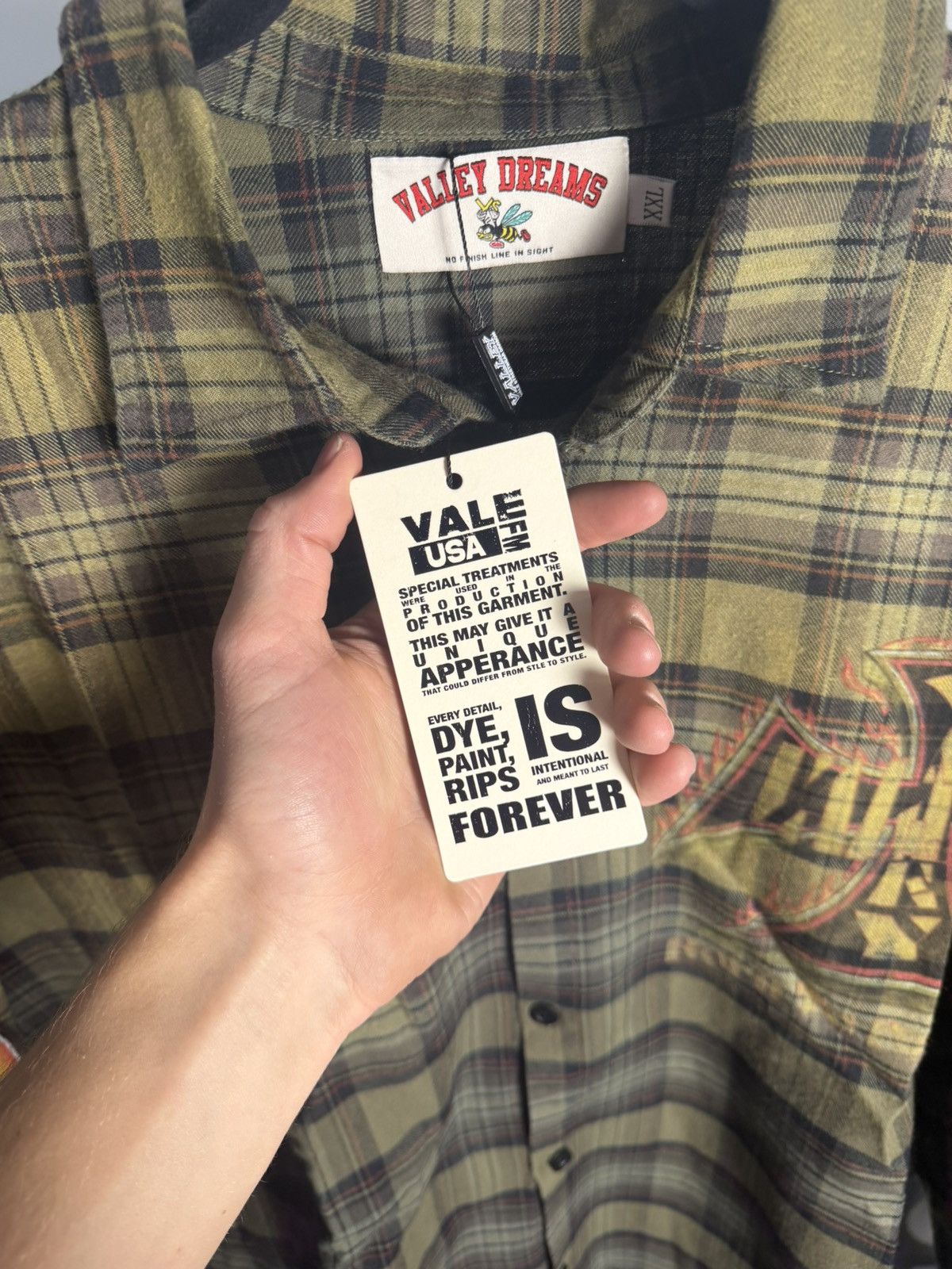 Vale Vale Forever Reborn Chopper Flannel Shirt Size US XXL / EU 58 / 5 - 4 Thumbnail