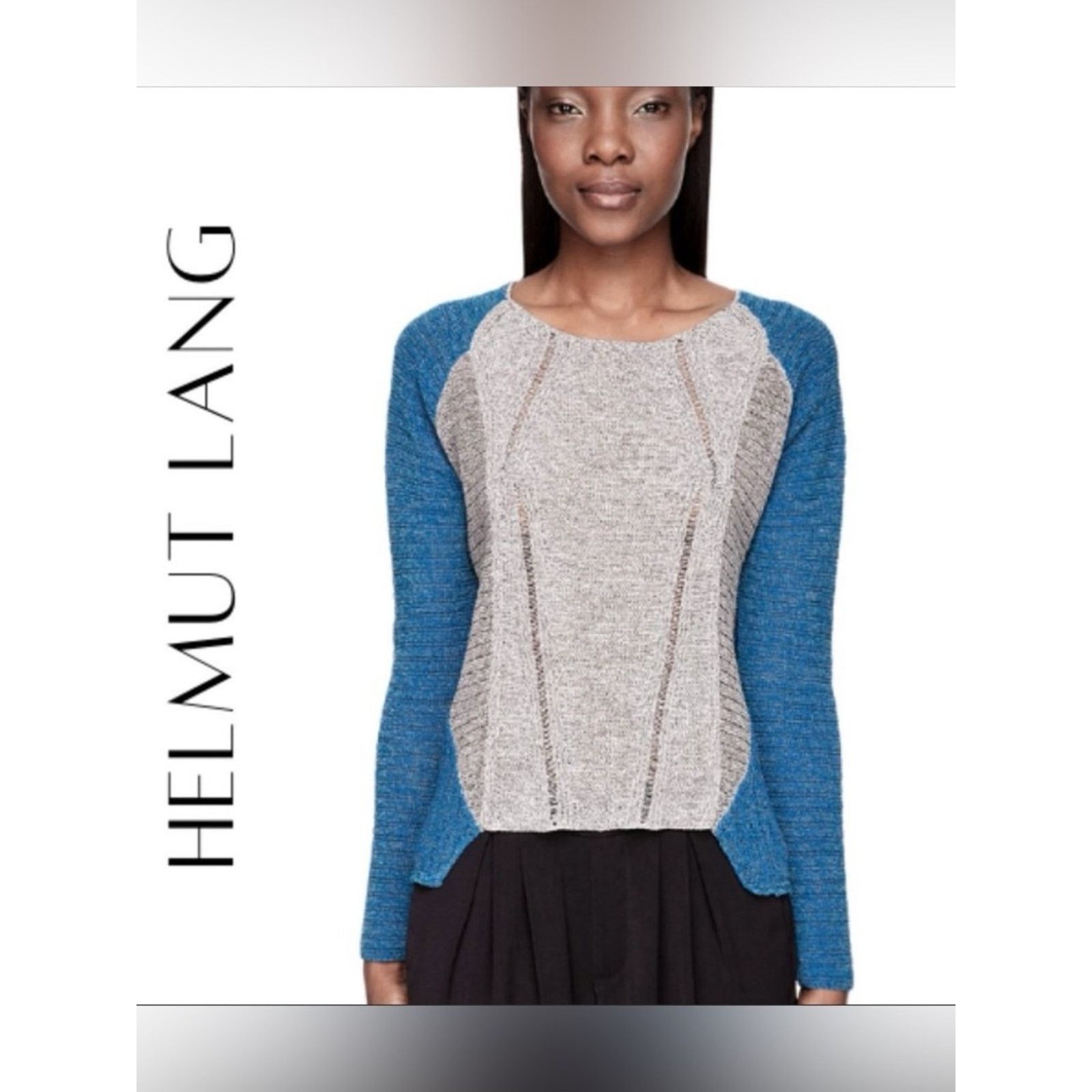Helmut Lang Helmut Lang $345 Transparent Melange Knit Sweater Small EUC Size S / US 4 / IT 40 - 2 Thumbnail