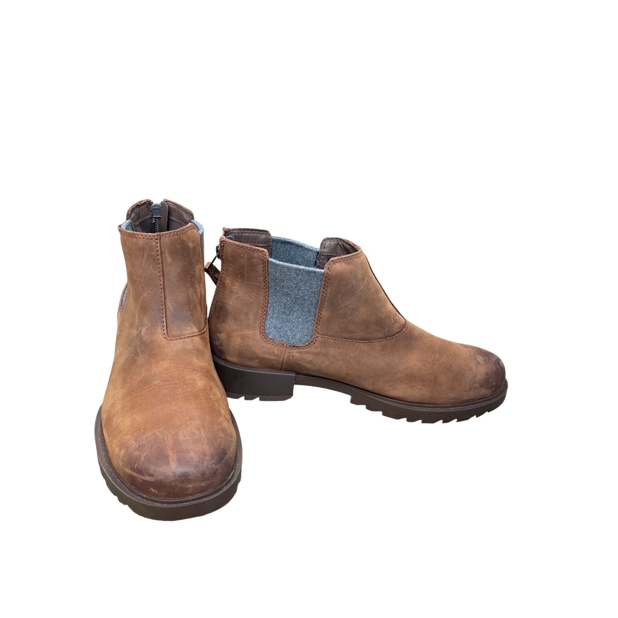 SOREL Sorel Womans brown leather ankle waterproof boots Sz 9.5 SKU Size US 9.5 / IT 39.5 - 1 Thumbnail