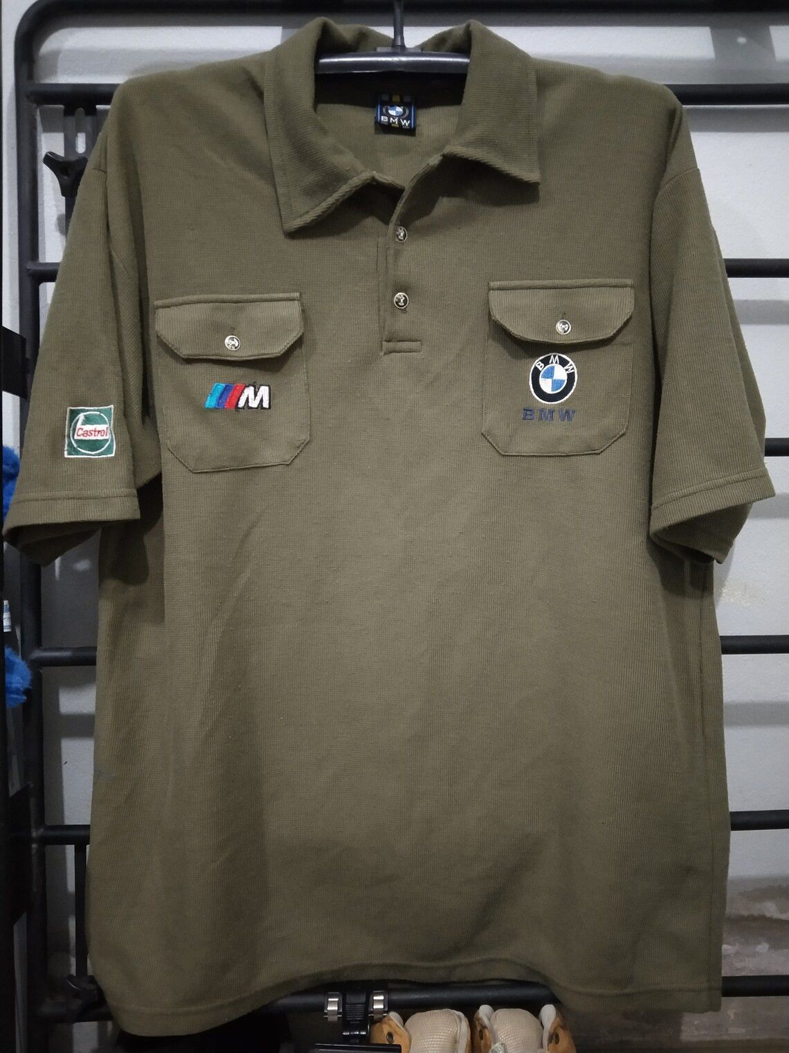 image of Vtg.bmw M-Power Castrol 90's in Green Olive, Men's (Size Large)