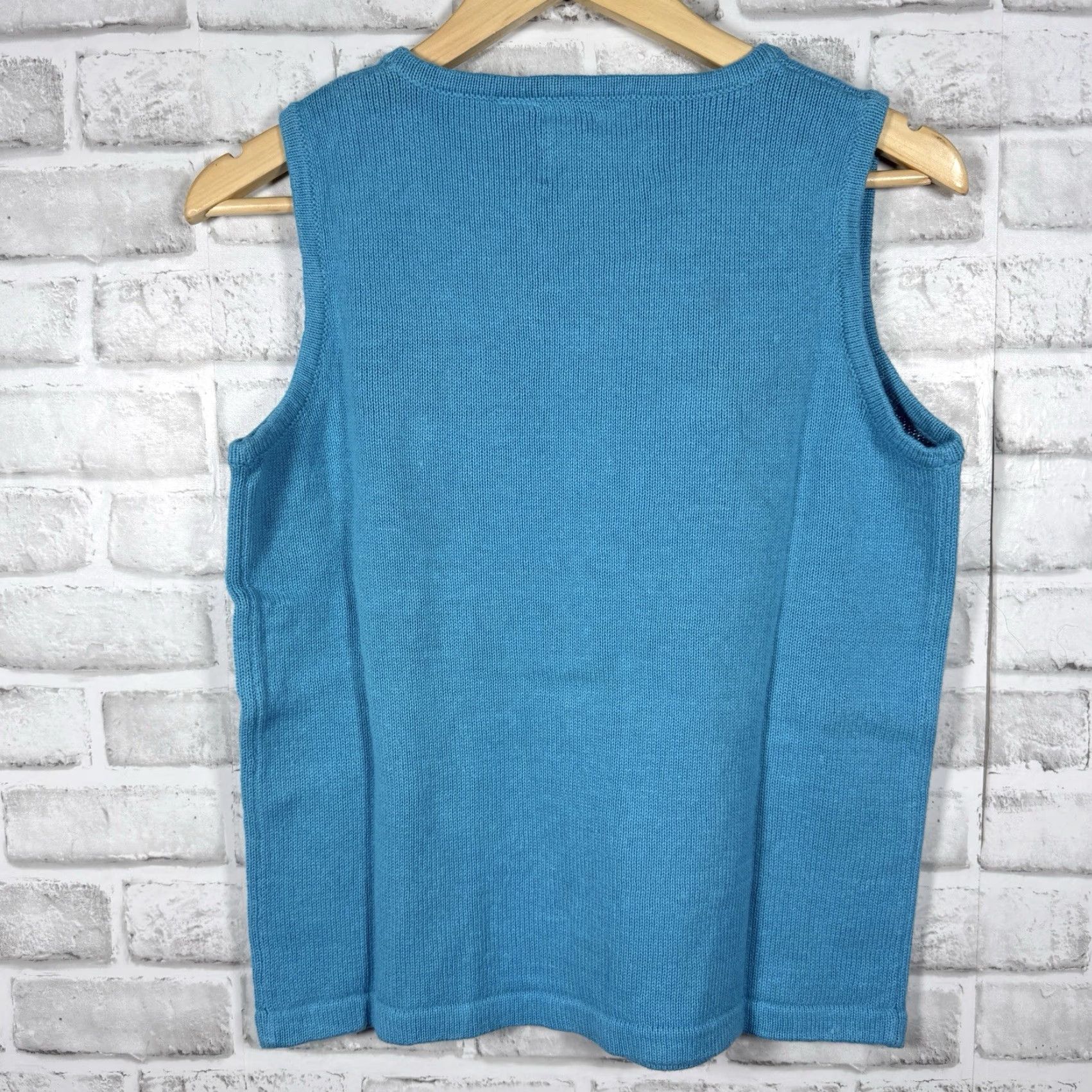 Vintage VTG Storybook Knits Blue Cotton Blend Sweater Vest Womens Size S Size S / US 4 / IT 40 - 5 Thumbnail