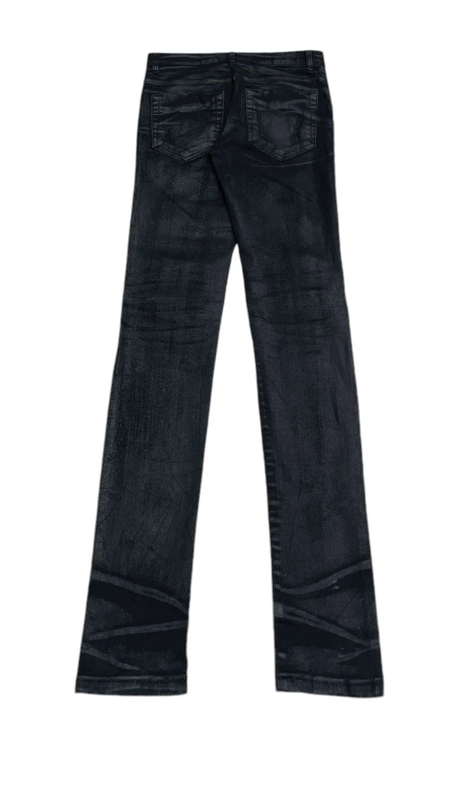 Other Very Rare Vintage Brand Glamour Waxed Ripped Pants 2000s Size US 29 - 2 Thumbnail