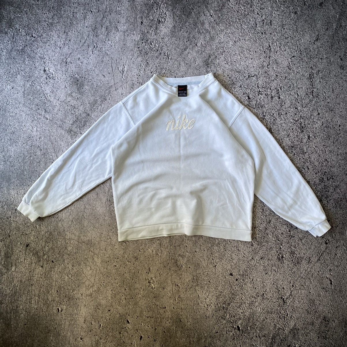 Nike Nike 90s sweatshirt big logo center swoosh y2k Size US S / EU 44-46 / 1 - 1 Thumbnail