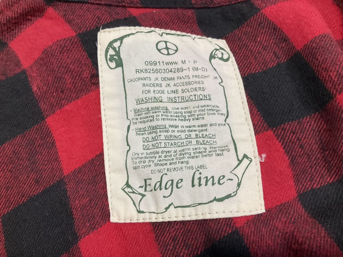 🔥Sick Y2K Edge Line Fringed Frayed Flannel Shirt