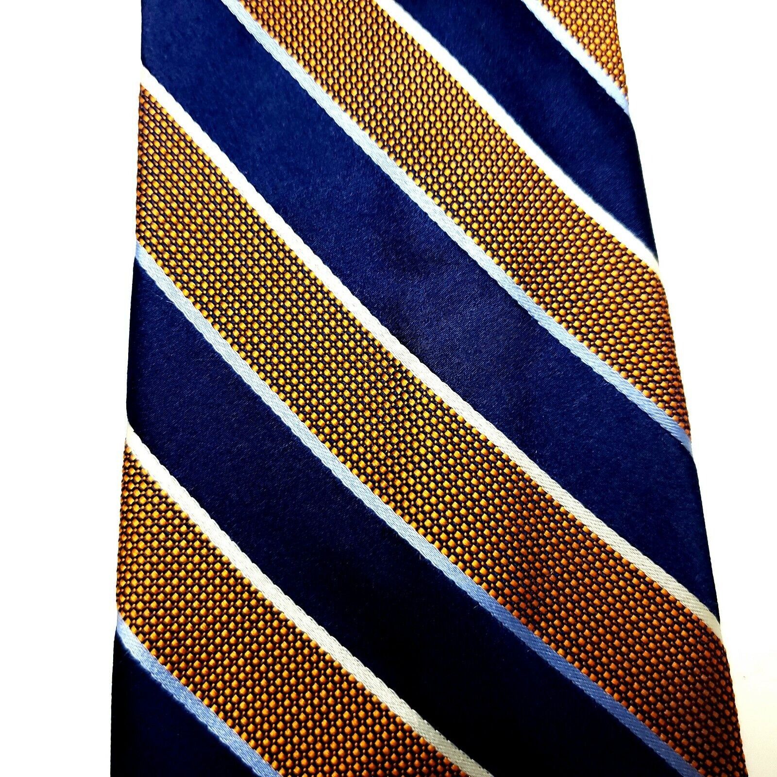 Nautica Nautica Silk Tie Woven Blue Brown Woven Striped Classic Size ONE SIZE - 2 Thumbnail
