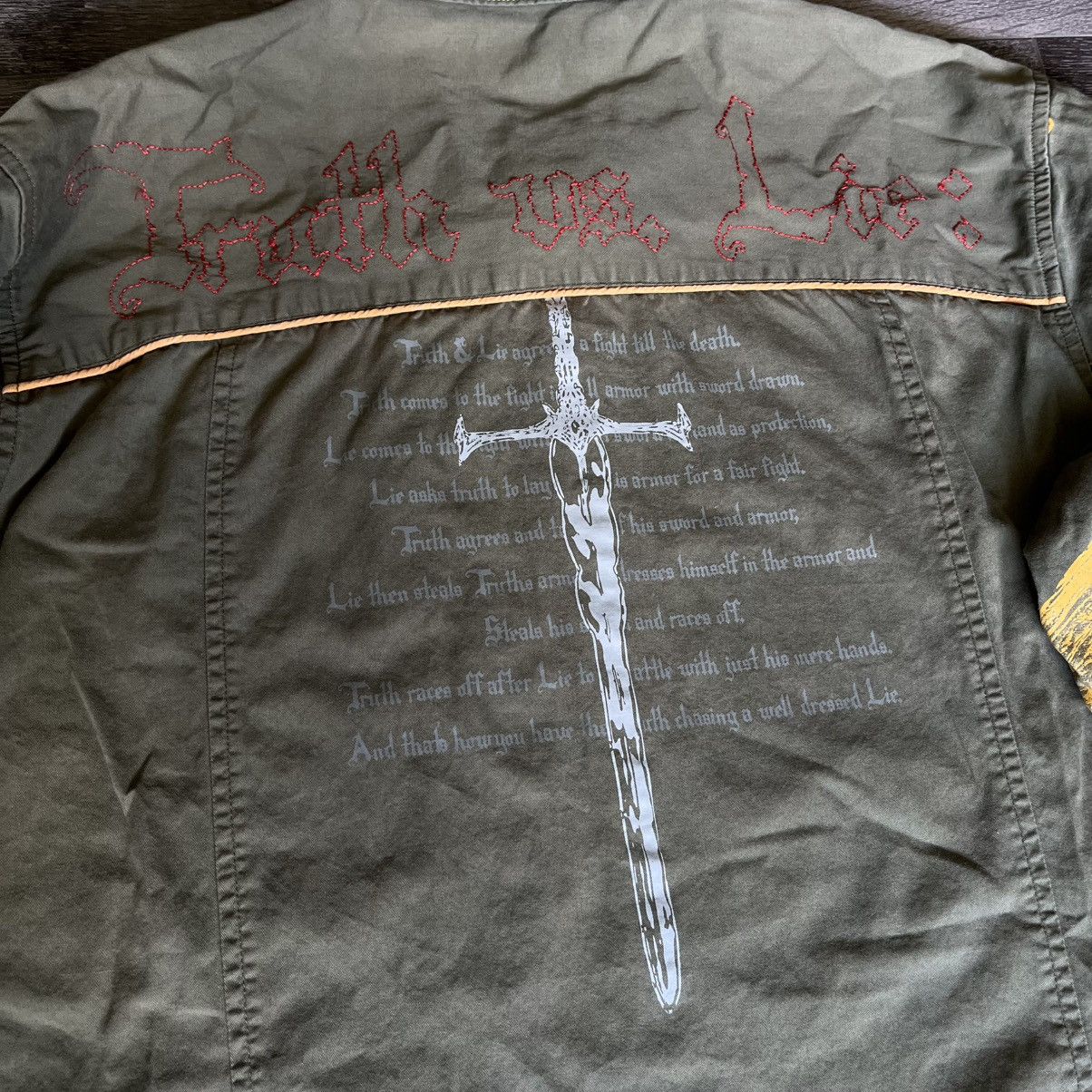 Affliction Vintage 2000s Akcess Affliction Style Sword Button Up Shirt Size US XL / EU 56 / 4 - 3 Thumbnail