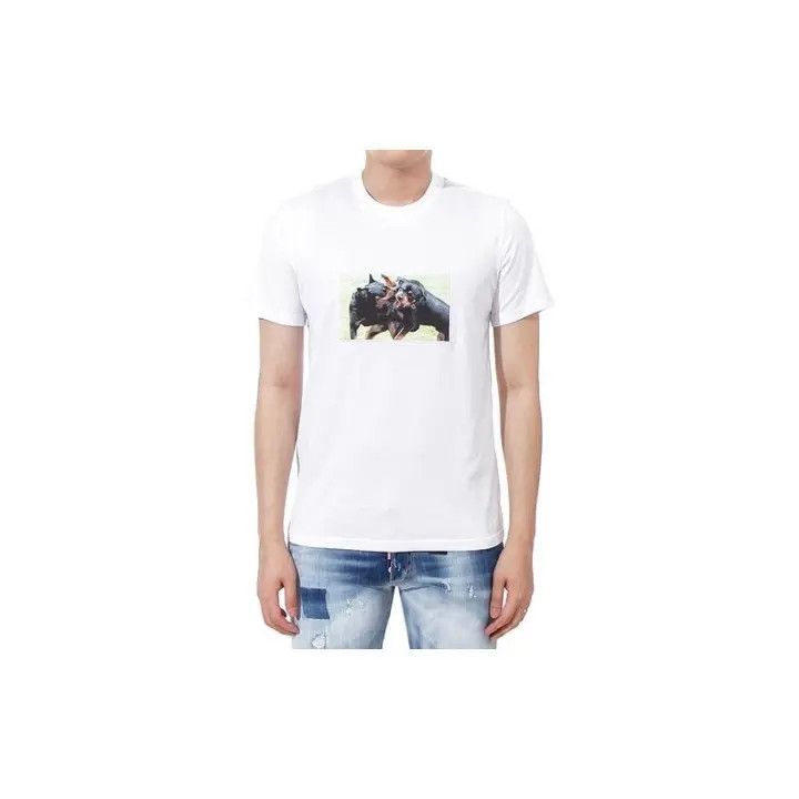 Givenchy White Graphic Short Sleeve T-Shirt