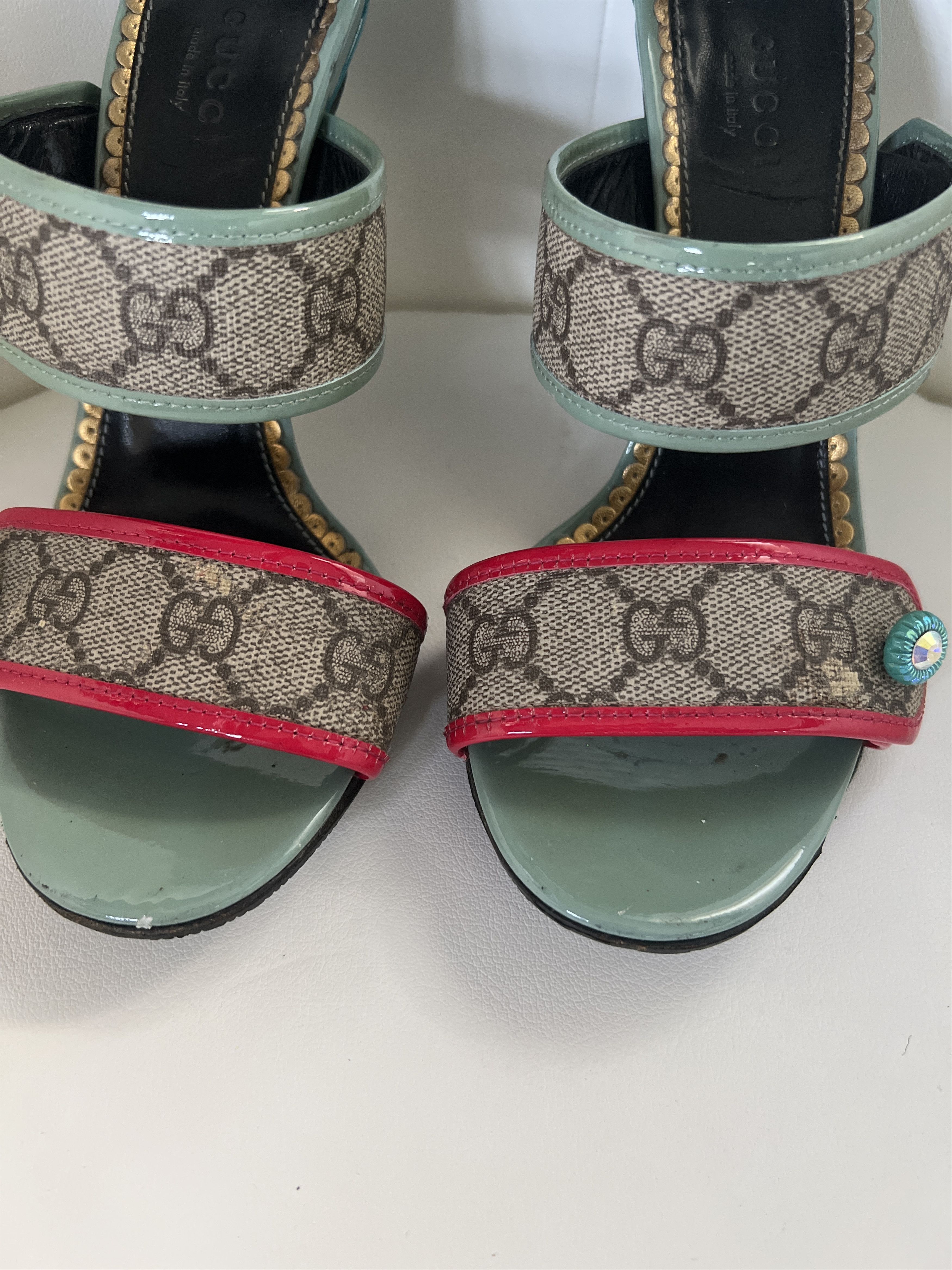 Gucci Gucci Monogram Sandals Size US 7 / IT 37 - 3 Thumbnail
