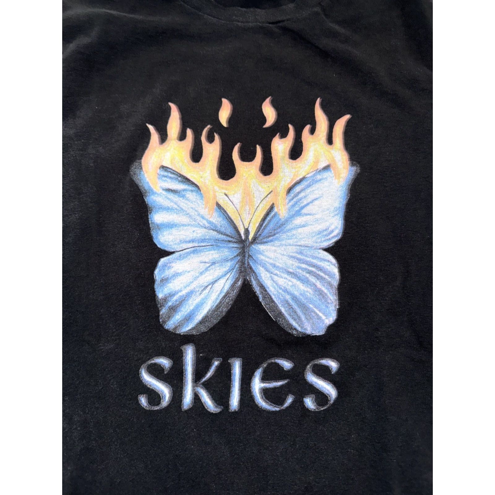 Vintage Lil Skies Butterfly T-Shirt Black XS Men Shirt XS Black Butterfly 90s? Size US XS / EU 42 / 0 - 2 Thumbnail