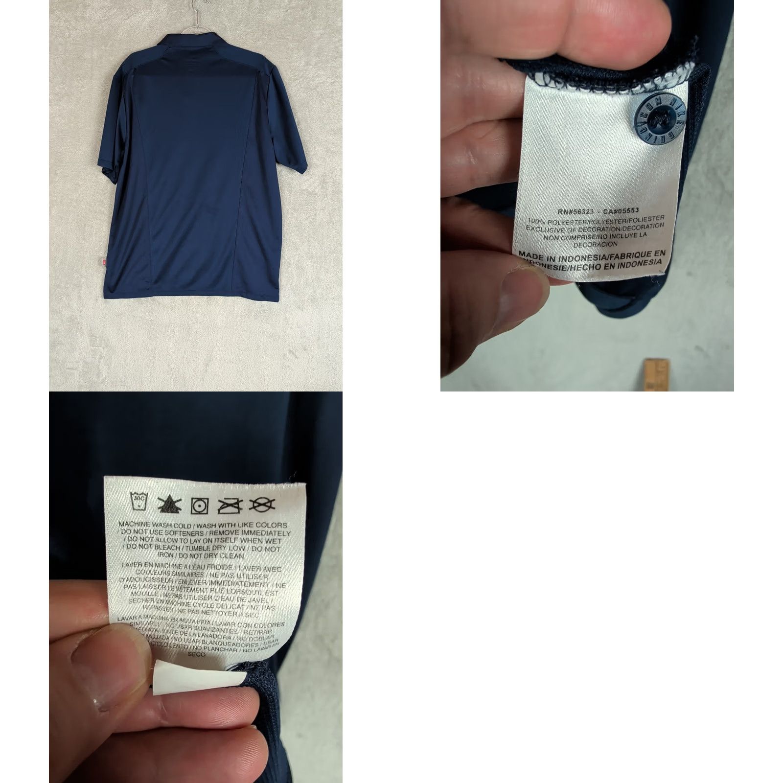 Nike Nike Dri-Fit Pitt Panthers Polo Shirt Men's L Navy Short Sleeve Golf Shirt Size US L / EU 52-54 / 3 - 9 Thumbnail