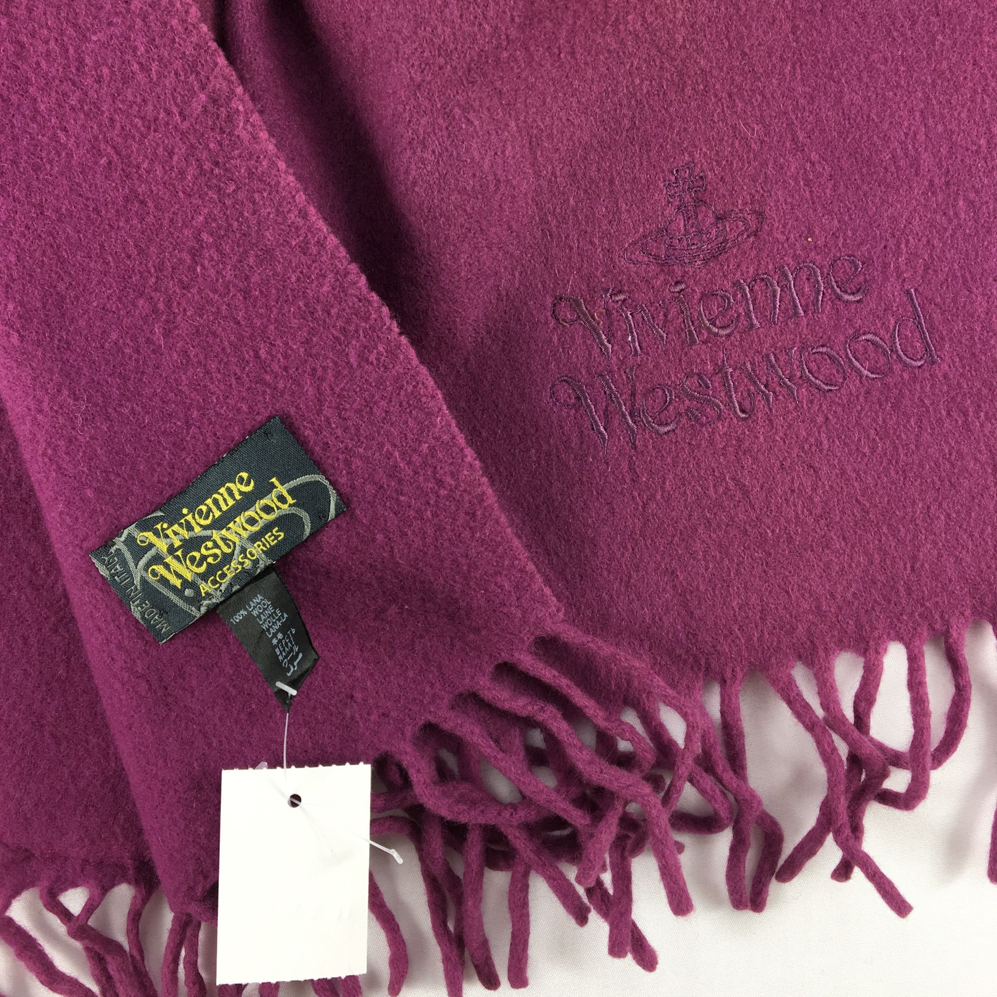 Vivienne Westwood Vintage Vivienne Westwood Scarf Muffler Orbs Wool Scarves Size ONE SIZE - 3 Thumbnail