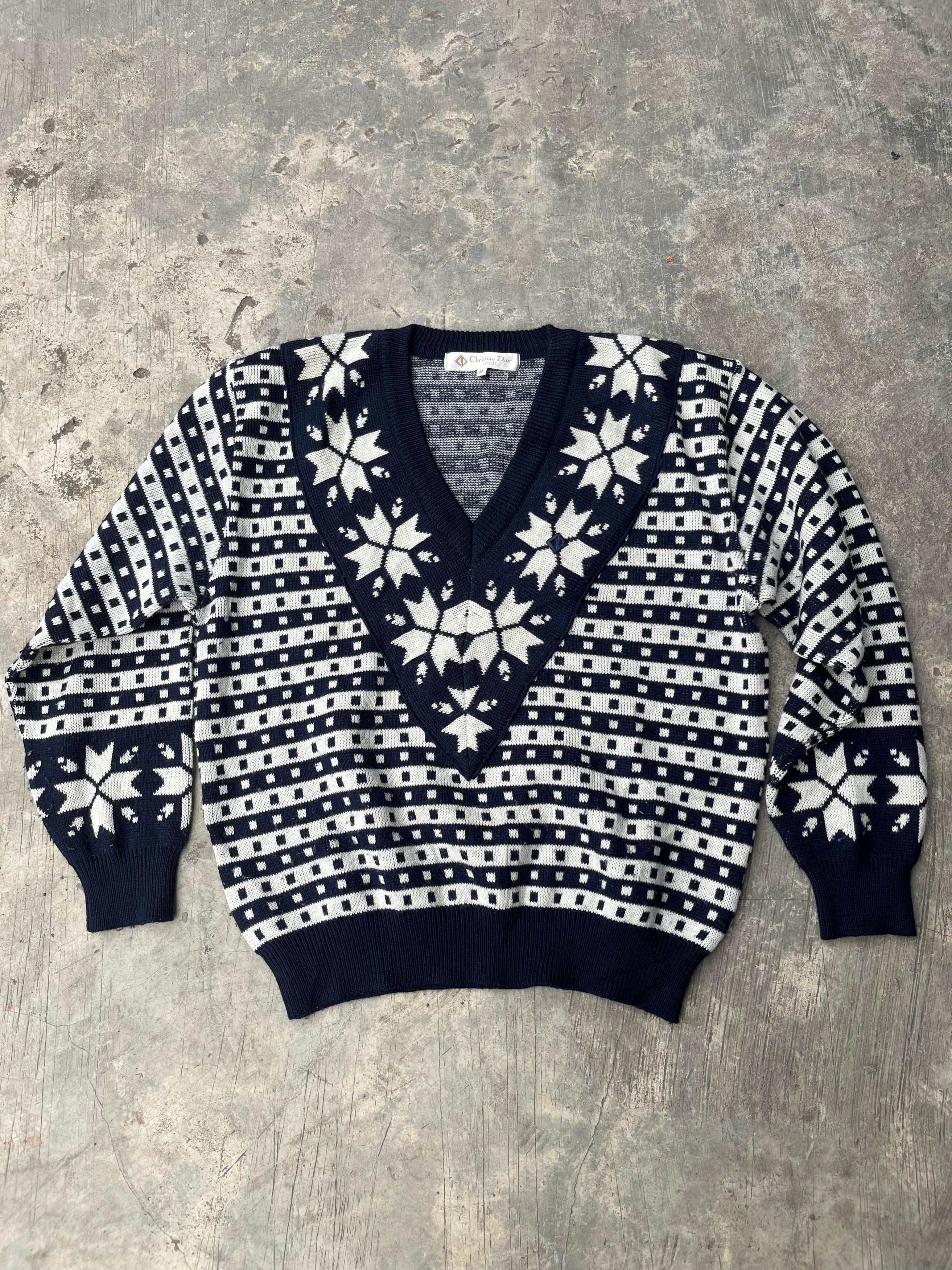 Christian Dior Monsieur × Vintage Vintage Christian Dior Sports Vneck Cardigan Size M / US 6-8 / IT 42-44 - 1 Thumbnail