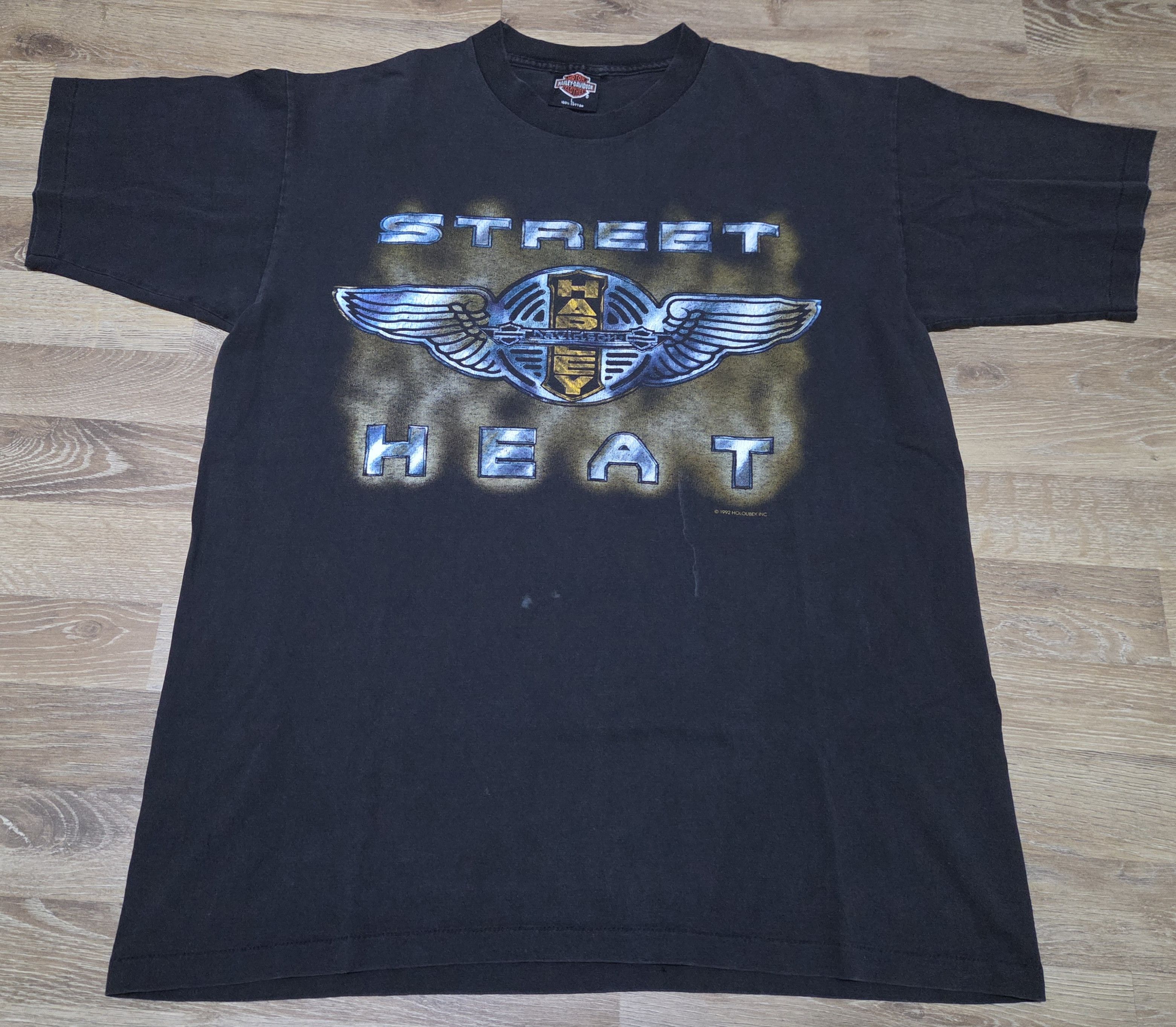 Harley Davidson Vintage 90s Motorcycle Harley Davidson HD Street Heat Shirt Size US L / EU 52-54 / 3 - 1 Thumbnail