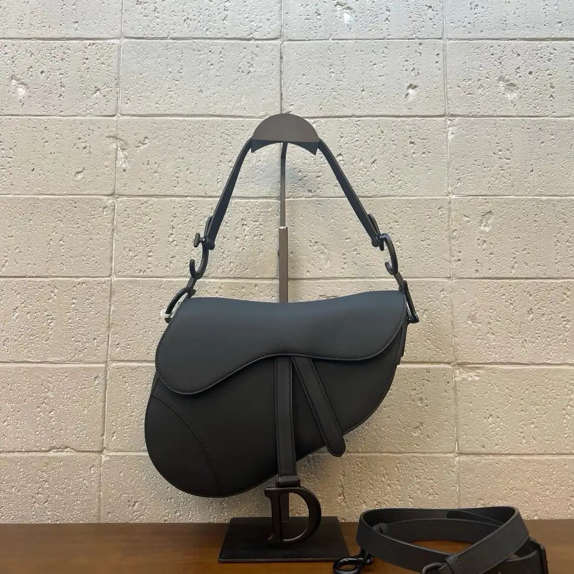 Dior Saddle Small Black Cowhide Leather Saddle Bag Shoulder Bag, Women's