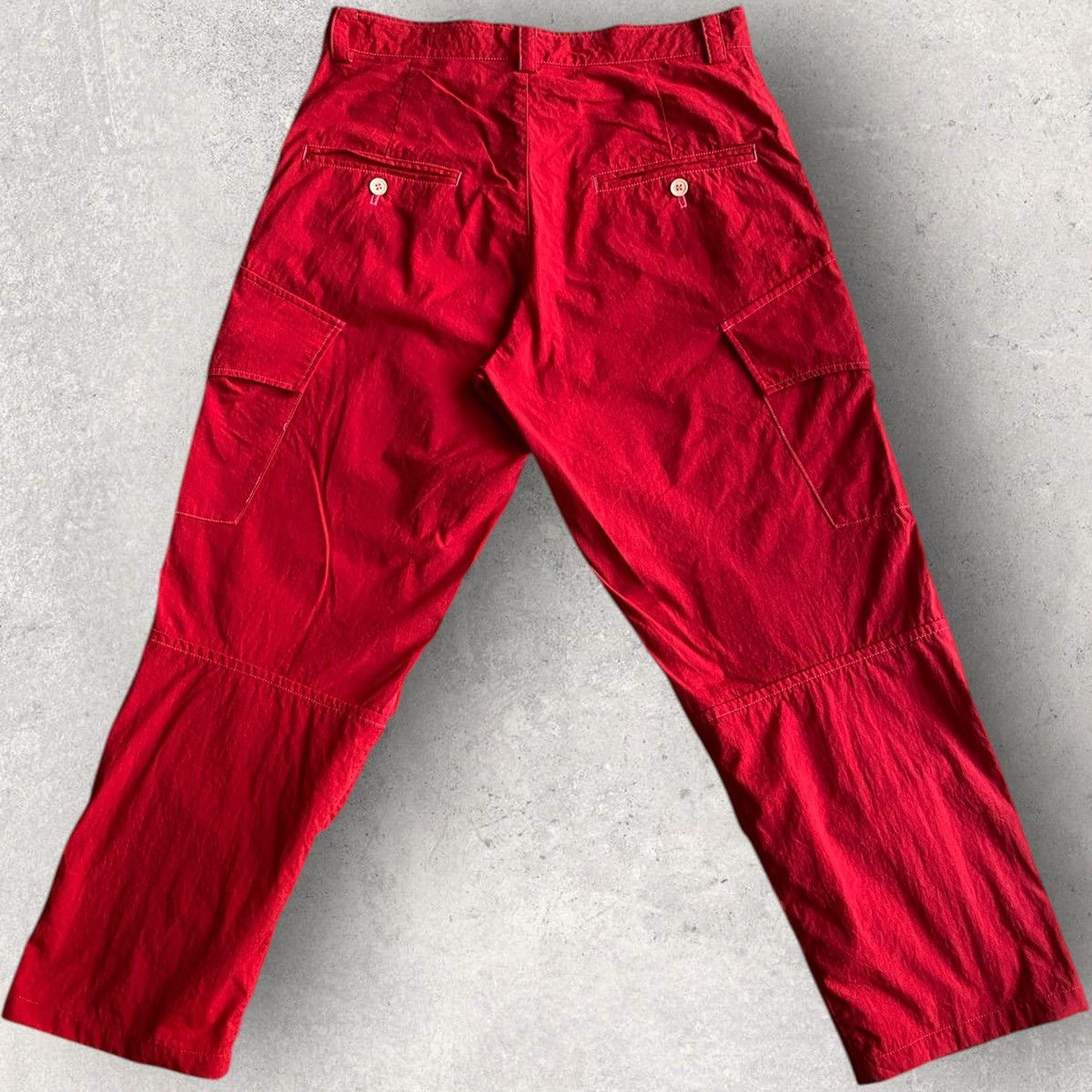 Yohji Yamamoto Y’s Red Label Red Cargo Crop Pants Size US 31 - 5 Thumbnail